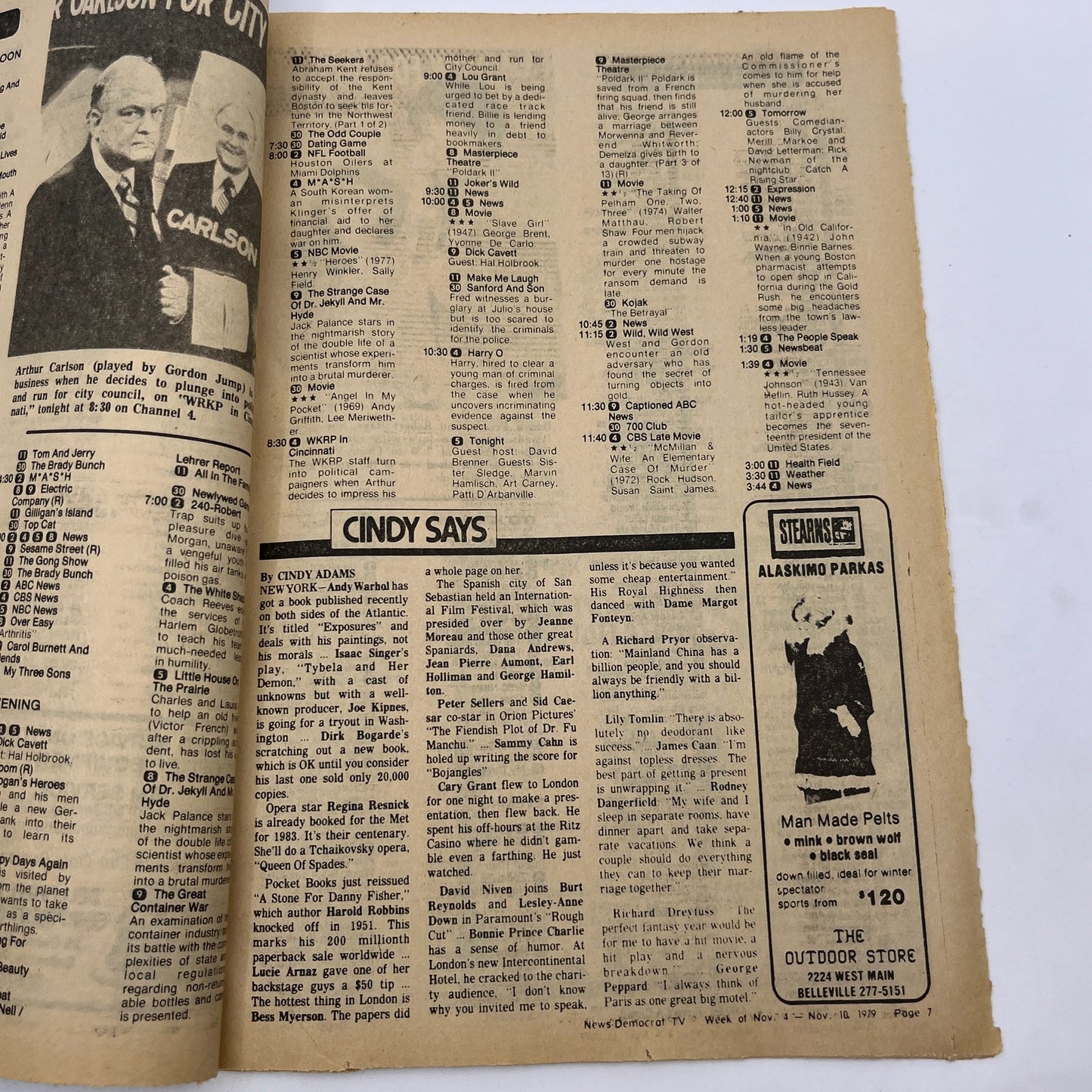 1979 Nov 4 Bellville IL News-Democrat TV Listings The French Atlantic Affair L4-1
