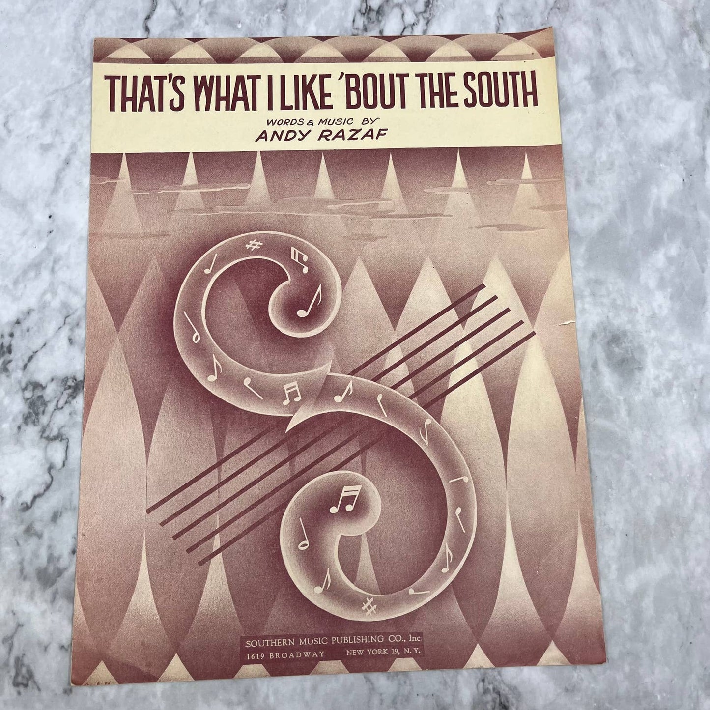 Vintage Sheet Music - That's What I Like 'Bout The South - Andy Razaf TI1