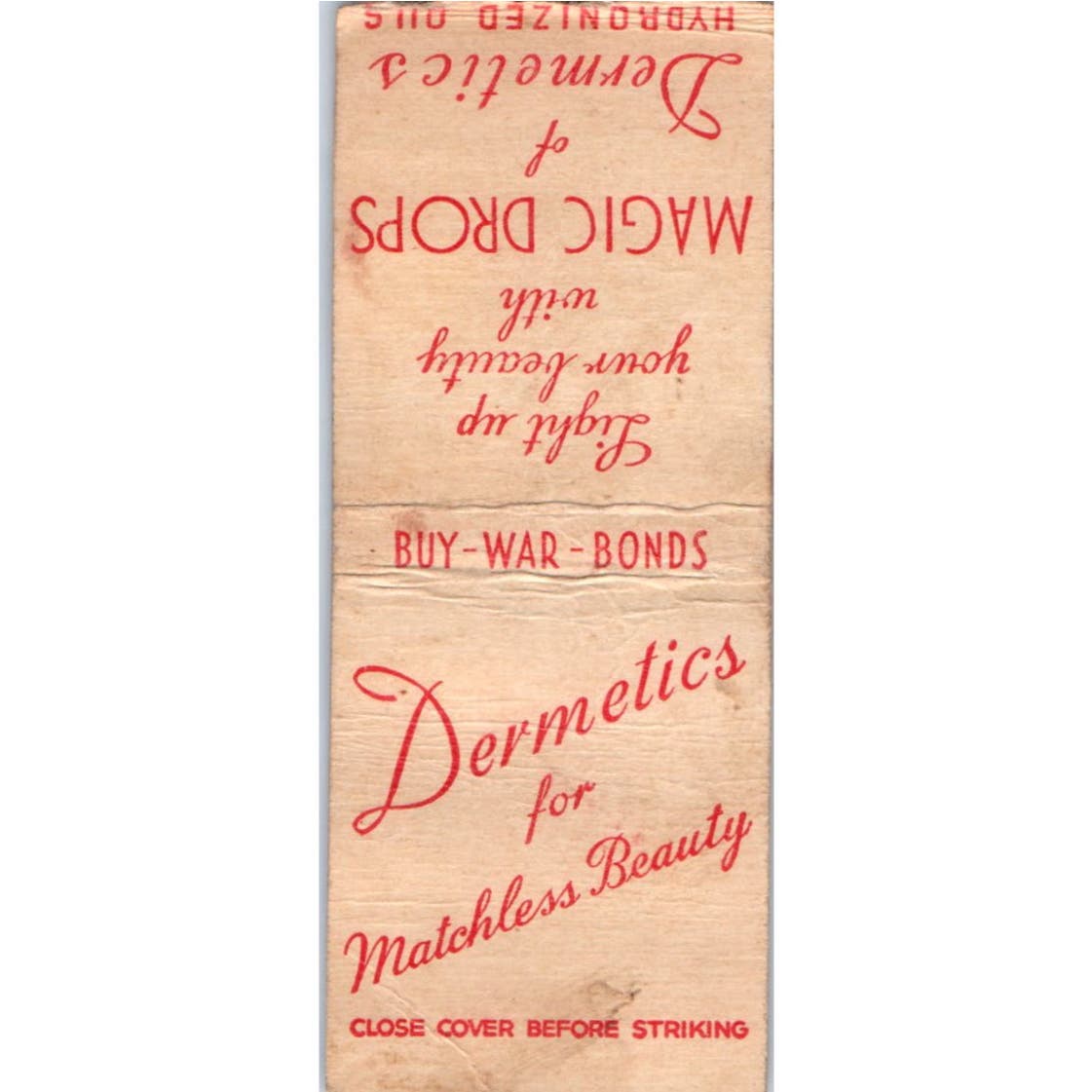 Beauty is Your Heritage / War Bonds Advertising Matchbook Cover SA9-M3