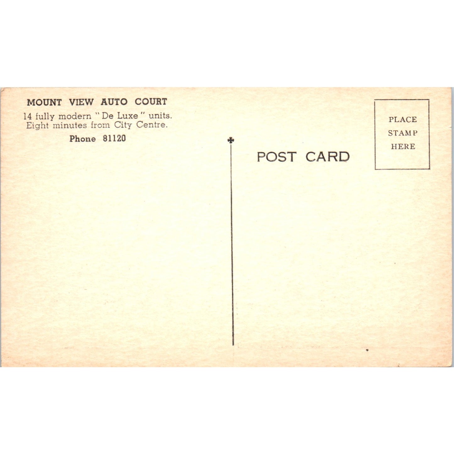 Mount View Auto Court Calgary Alberta Canada 1952 - Original Postcard P3-4