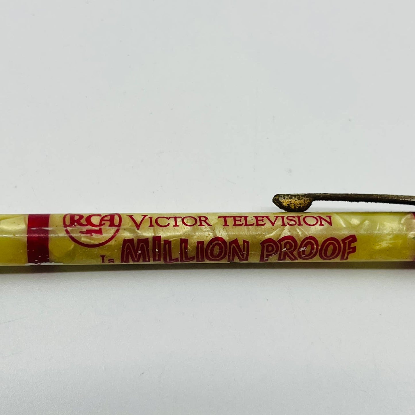Celluloid Marbled Mechanical Pencil RCA Victor Television Okawille IL Kugler SB3