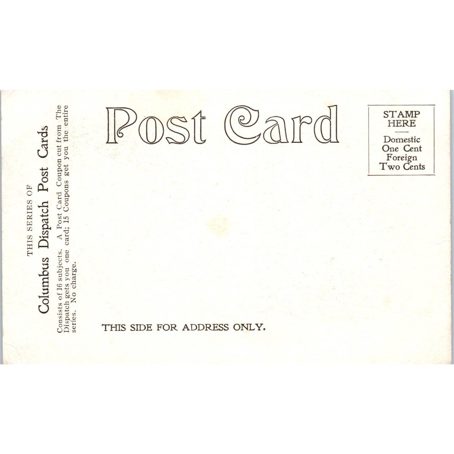 Antique Postcard Columbus Business Section From Capitol Trust Building TD9