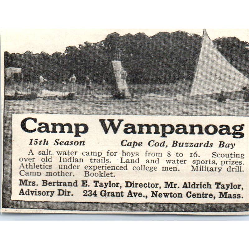 c1920 Harper's Ad- Belle Isle Military & Naval Camp W.H. Parker Portsmouth EA3-2