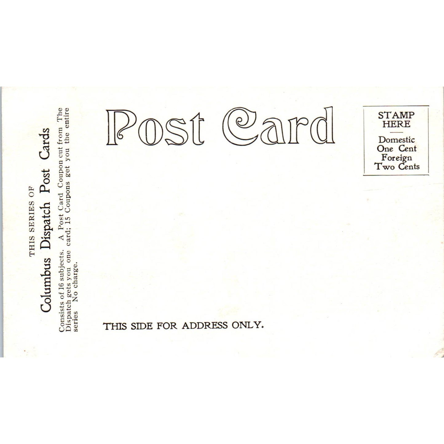 Antique Postcard View of Columbus From the River Columbus Ohio TD9