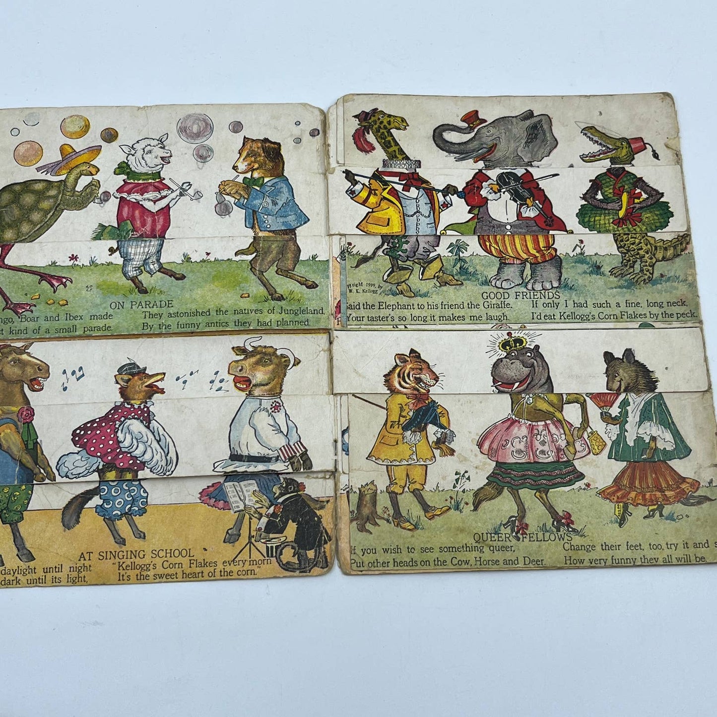 1909 Kellogg's Funny Jungleland Moving Pictures Children's Booklet Premium TG6