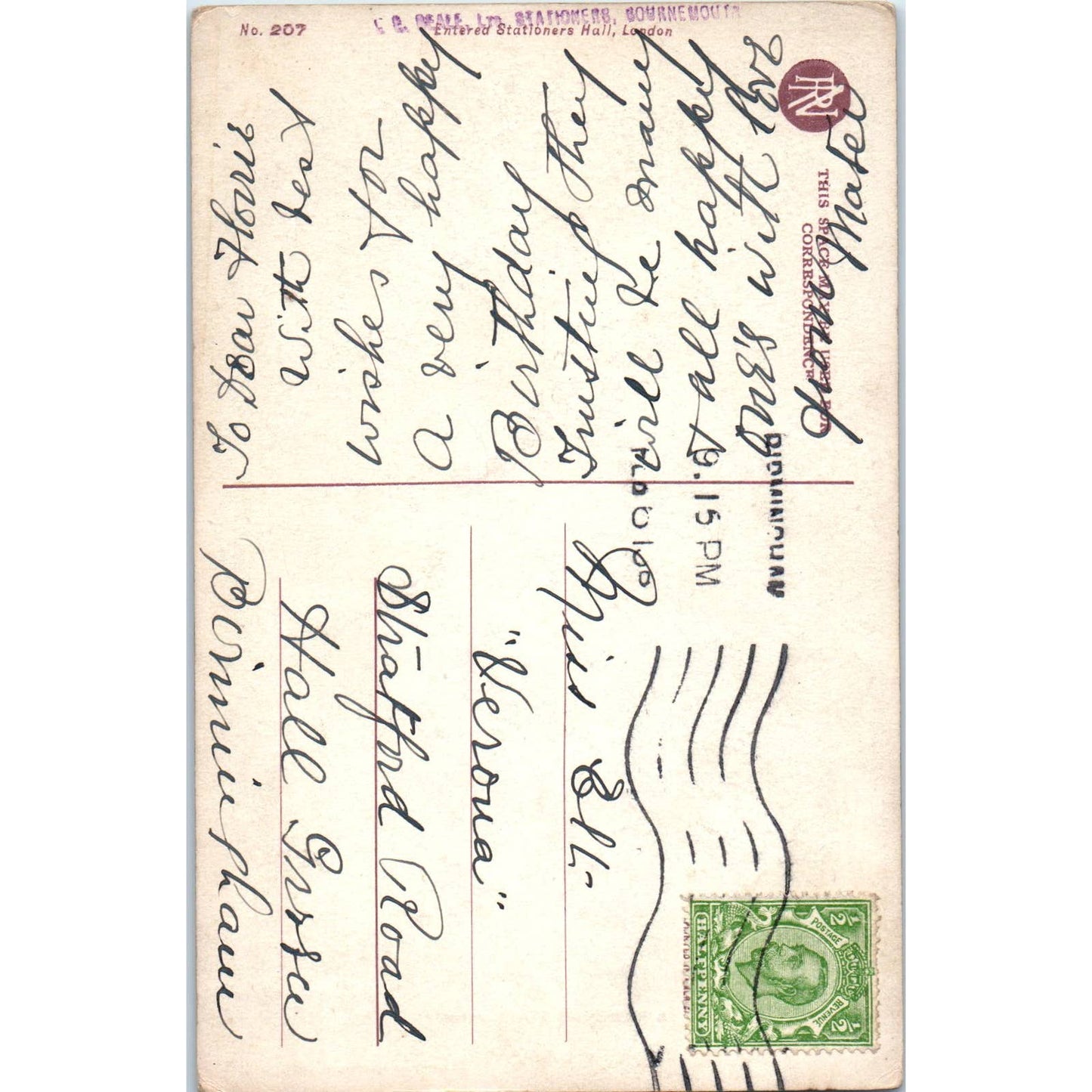 Philip Boileau Artist 'A Hundred Years Ago' Young Girl Original Postcard TK1-24