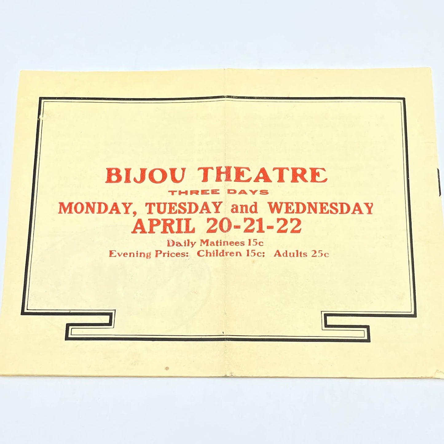 1914 Between SAVAGE and TIGER GEO. KLEINE ATTRACTIONS Bijou Knoxville AB8