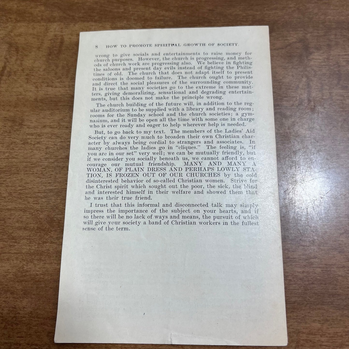 1930s Tract Spiritual Growth in Society F Heloise Smith Des Moines IA AK7-H4