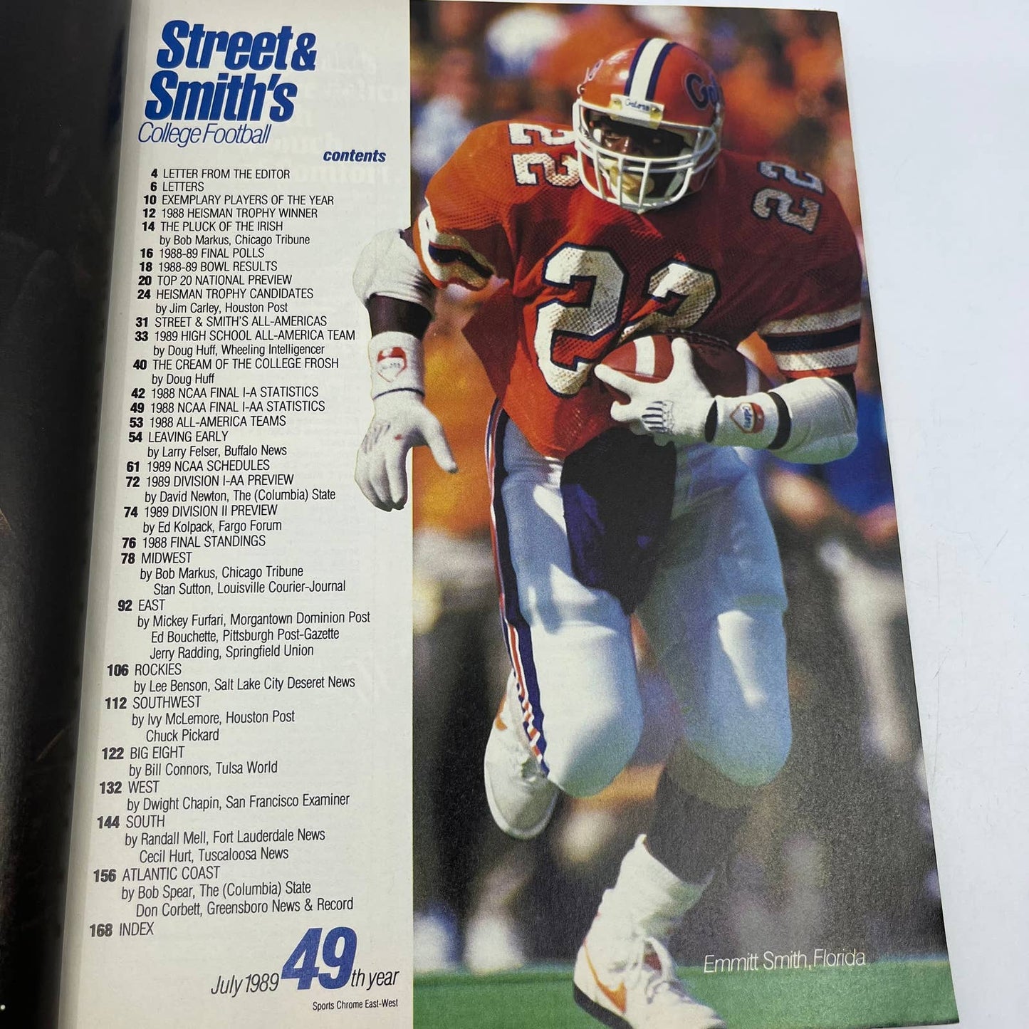 1989 Street & Smith’s College Football Yearbook Magazine Mike Gundy OSU TH3