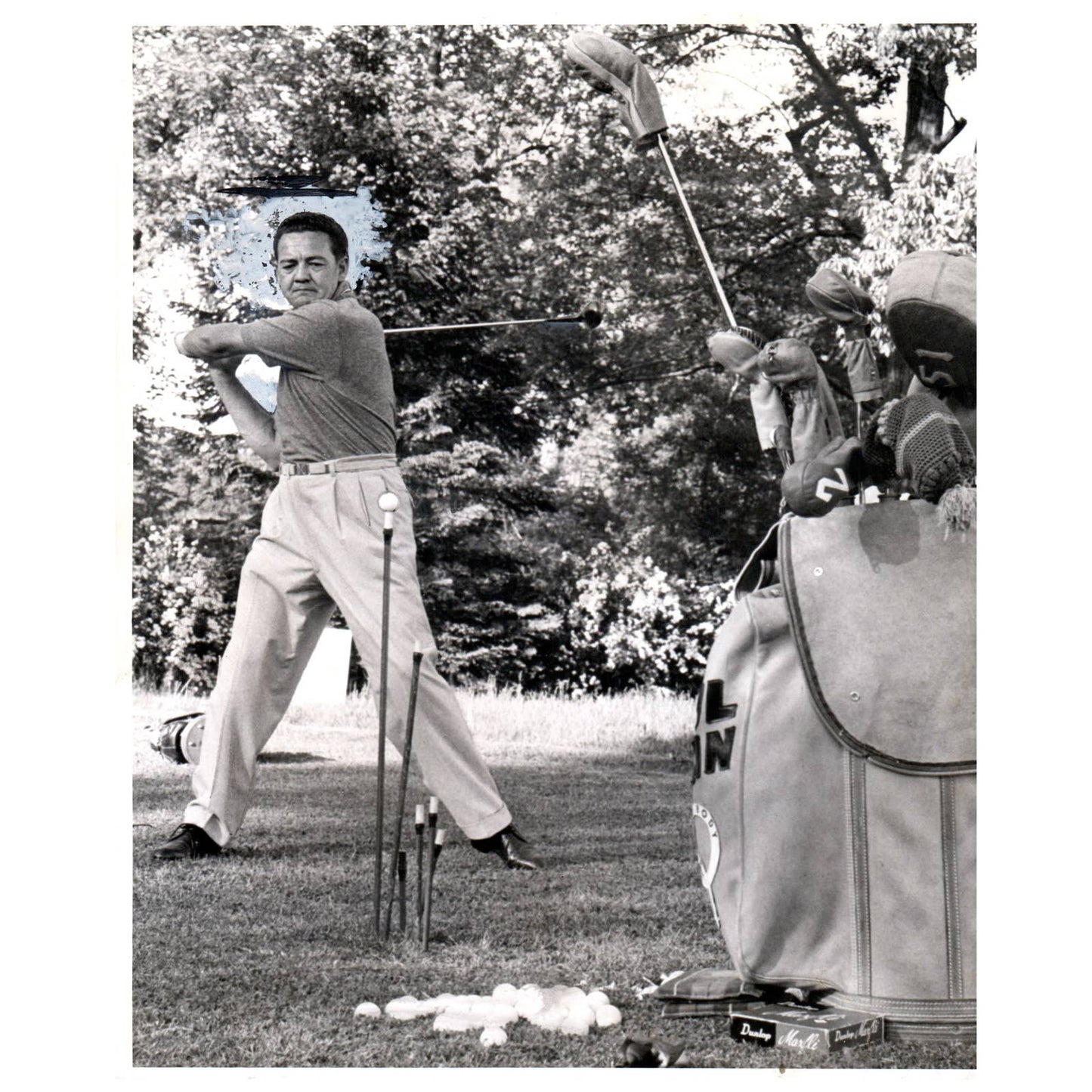 1958 Press Photo Golf Paul Hahn George Page Colonial Country Club 8x10" AD2