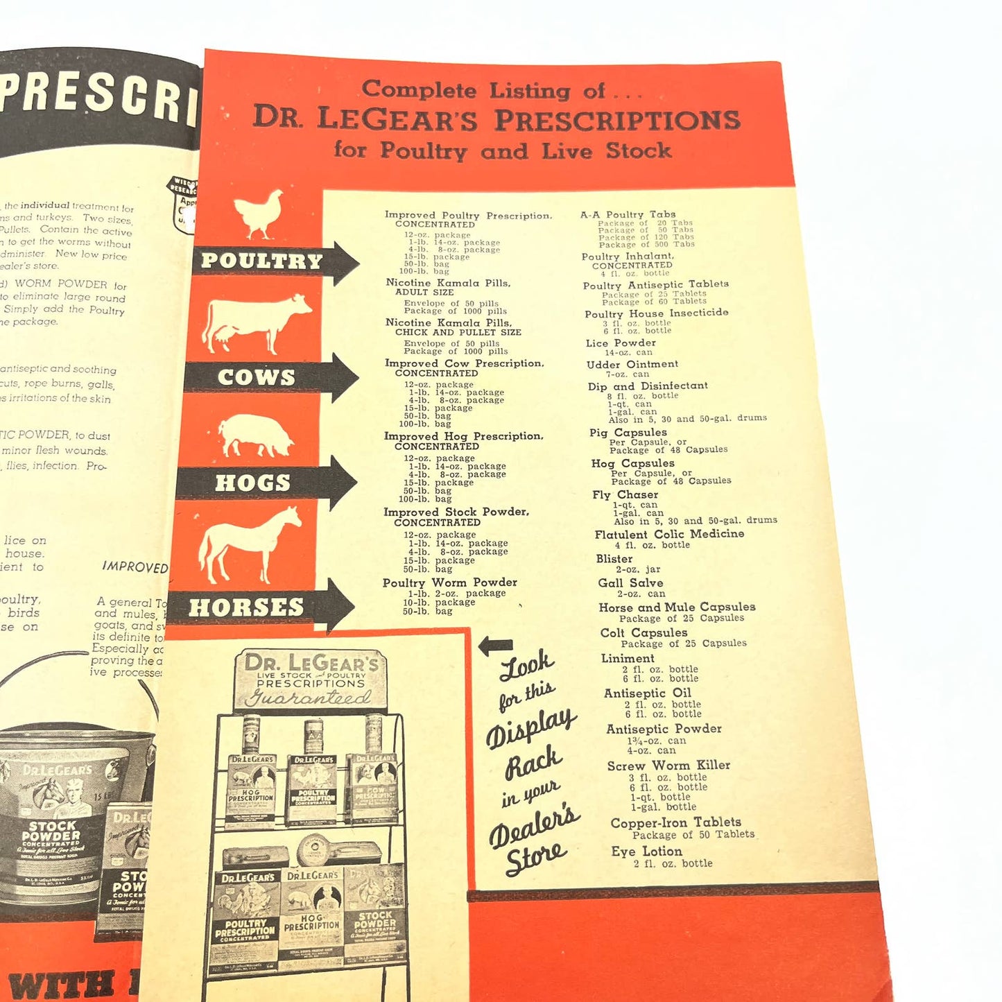 1920s Dr. LeGear's Medicine for Livestock Poultry and Dogs Catalog St. Louis AB9