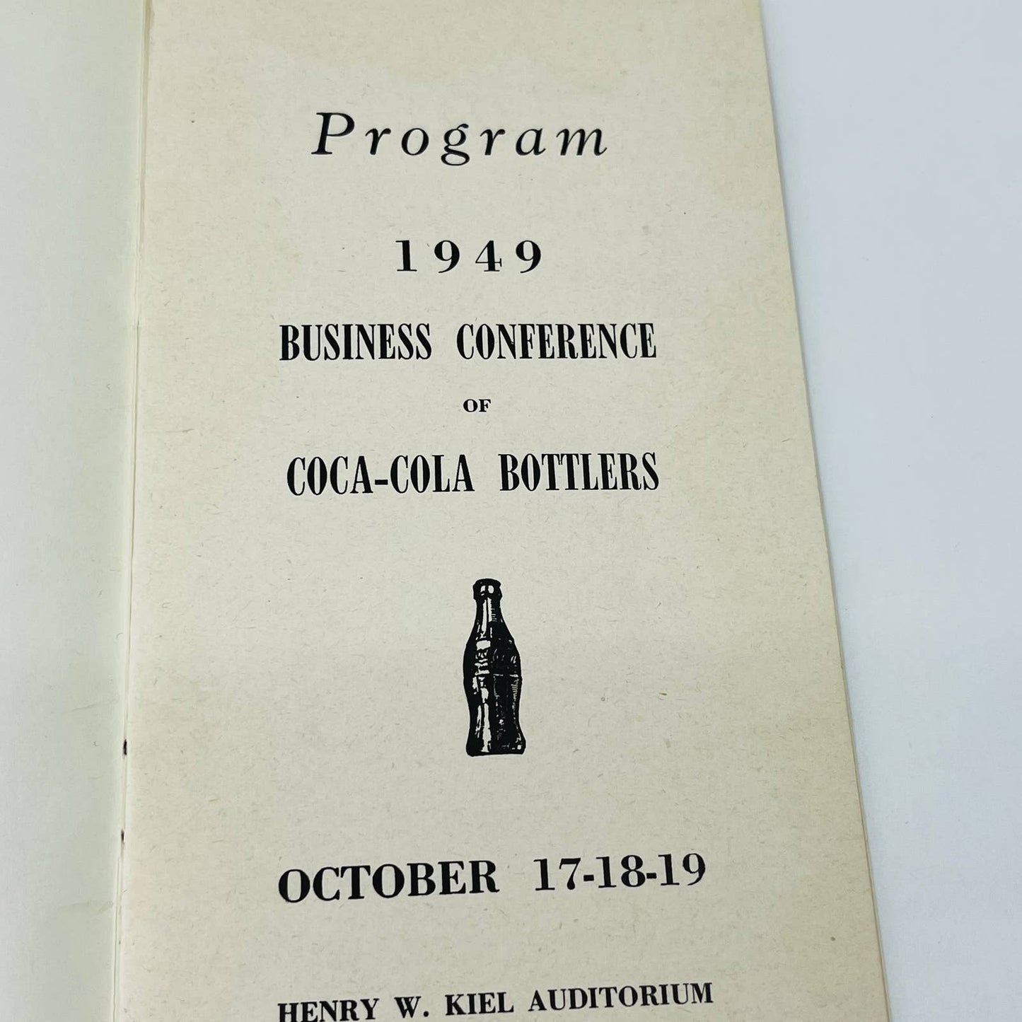 RARE 1949 Business Conference of Coca Cola Bottlers Program Western Bottling C4