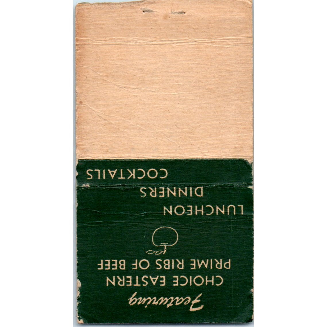 Adam's Rib Restaurant Santa Monica CA Advertising Matchbook Cover MM9-4