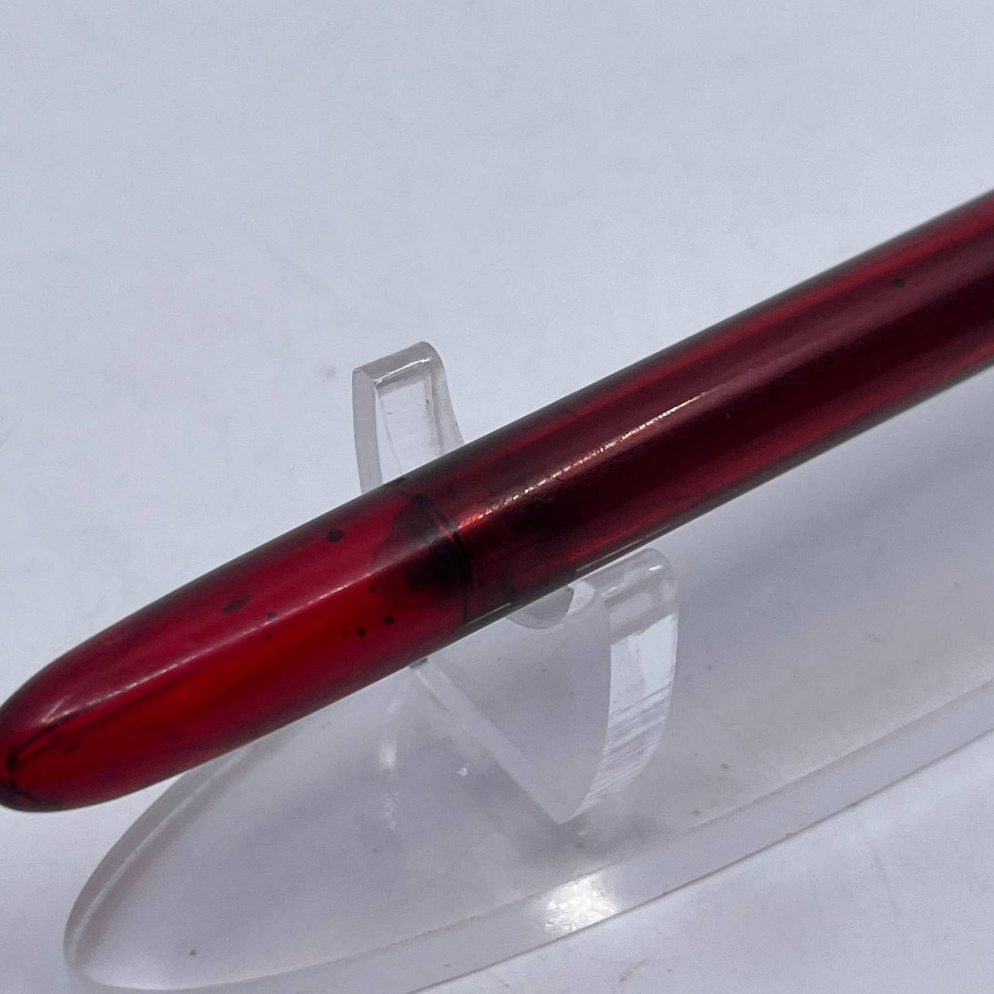 Sheaffer Opaque Red & SILVER COLOR 304 Nib Fountain Pen SE1
