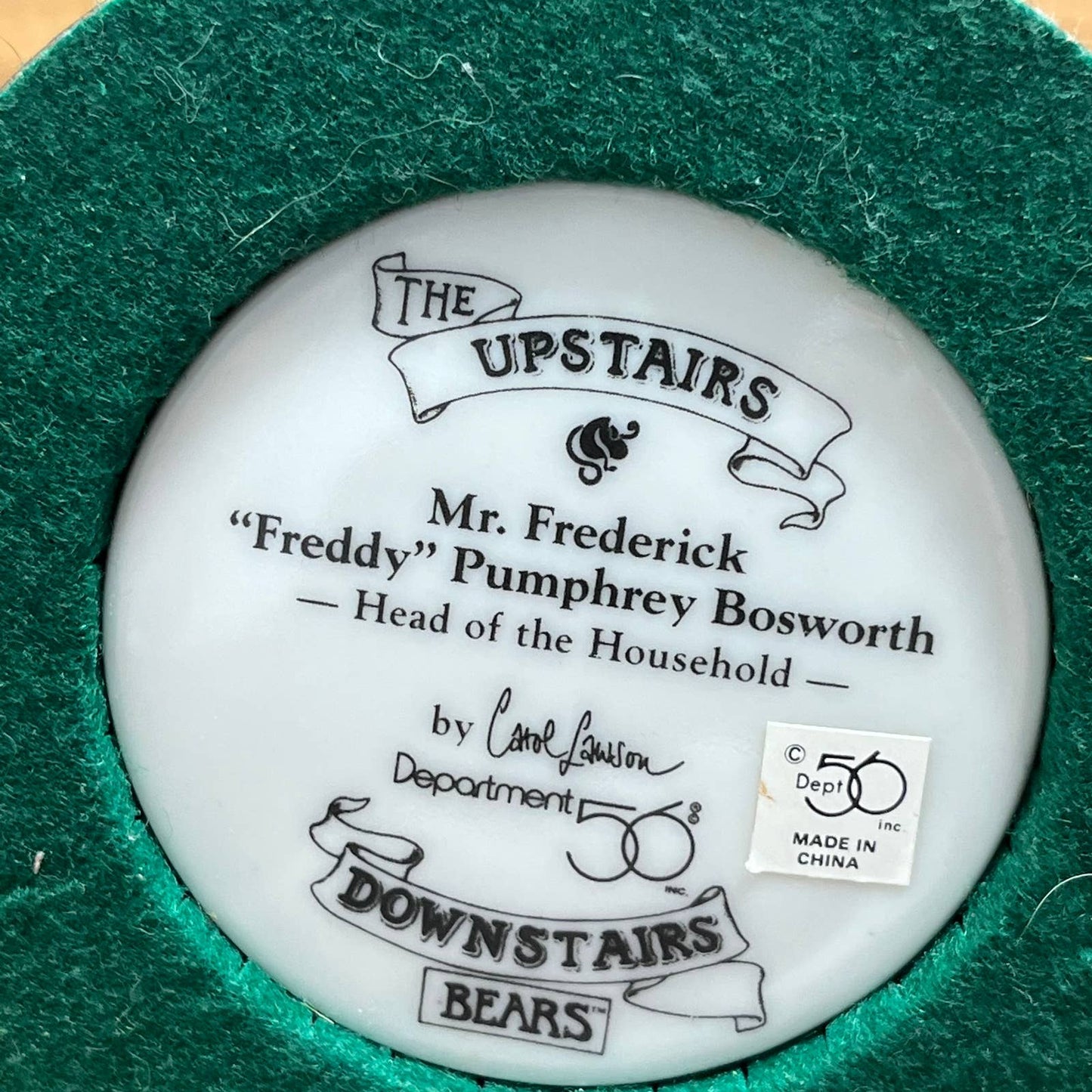 DEPT 56 UPSTAIRS DOWNSTAIRS BEARS Mr. Frederick Freddy Pumphrey Bosworth TA2