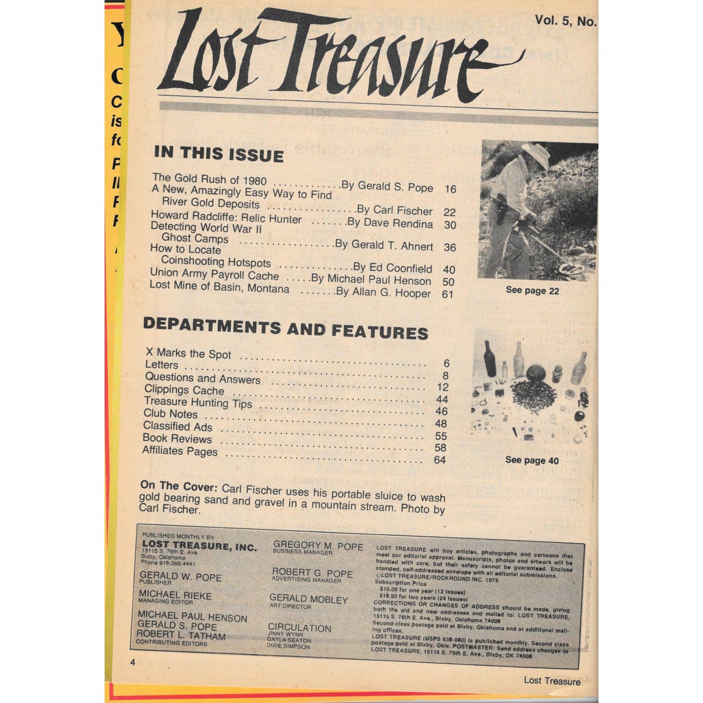Long John Lathams Lost Treasure Magazine Lost Mines, Buried, Sunken Dec 1979 M1