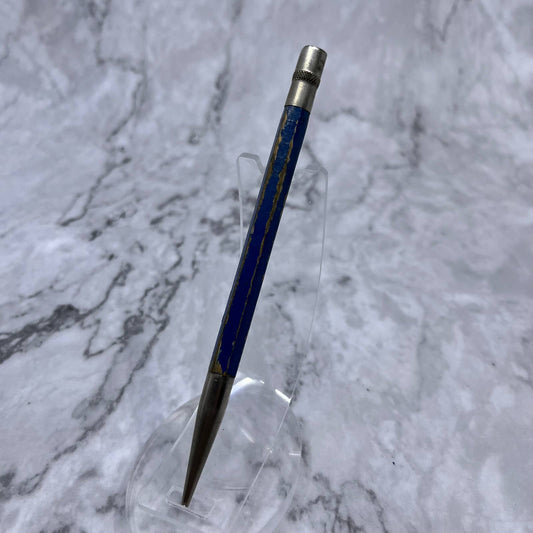 Early Wooden Mechanical Pencil Blue Paint SA2