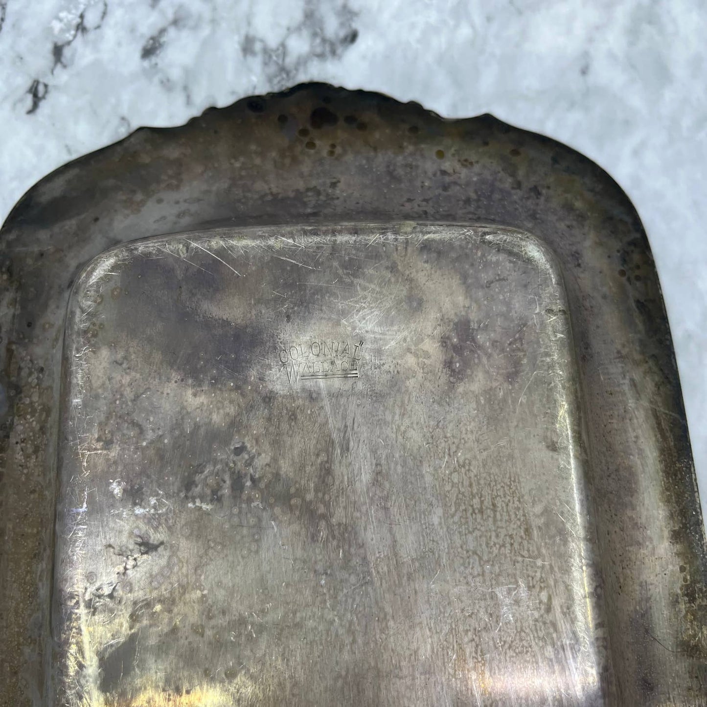 Wallace Colonial Baroque Silver Plate Bread Tray 13” TJ4