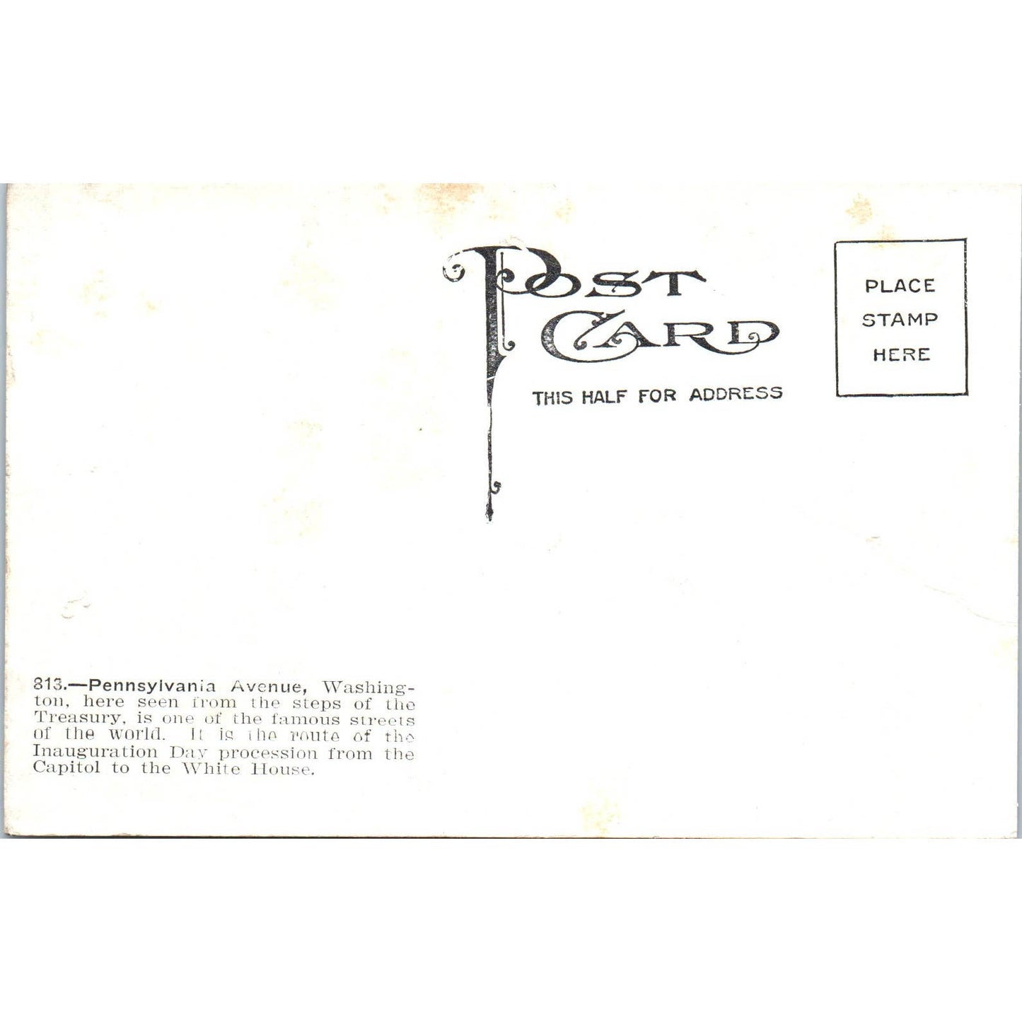 Pennsylvania Avenue Trollies Washington D.C. Original Postcard TK1-P2