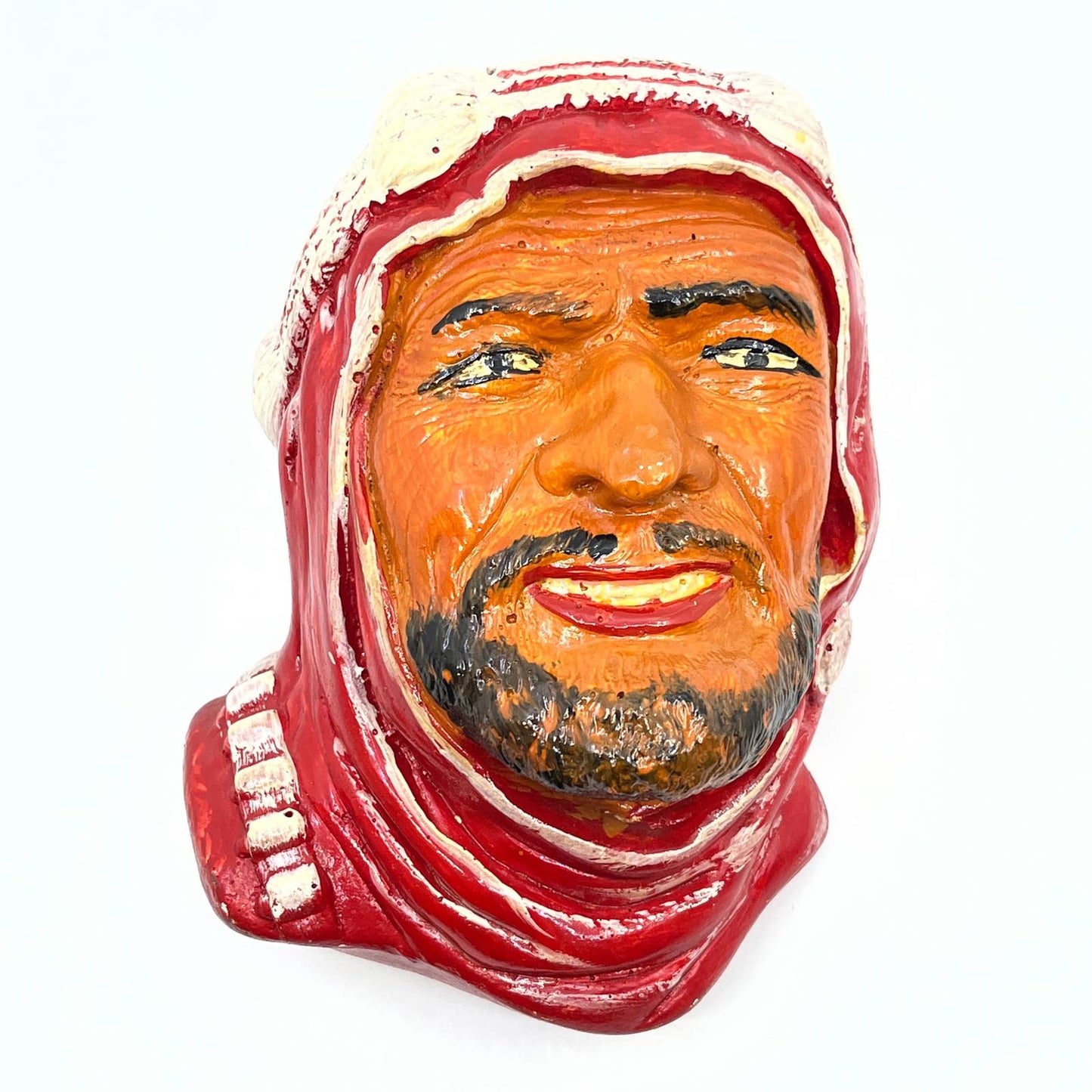 Vintage Bossons Chalkware Head Moroccan Man Hand Painted TC8