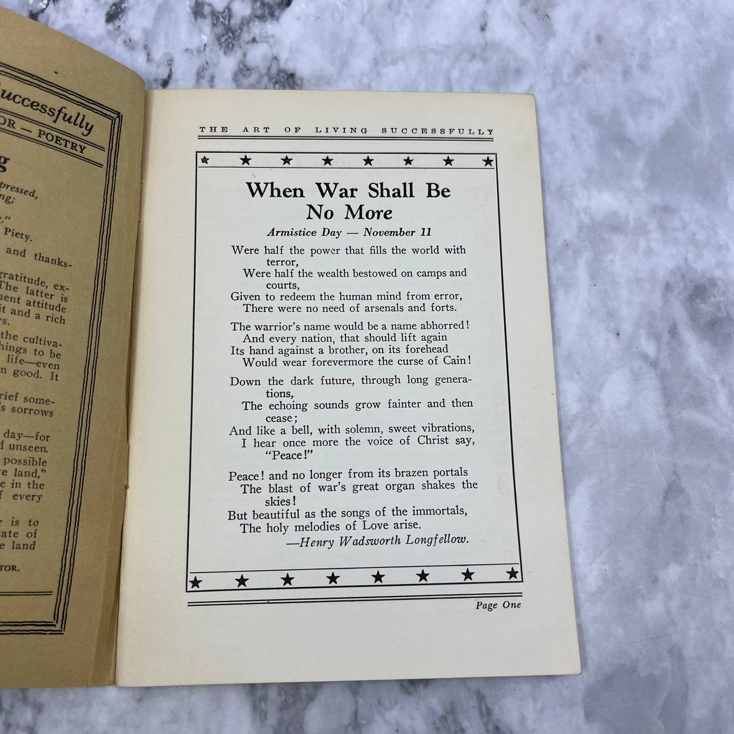 1935 Nov The Art of Living Successfully A Digest of Wit and Wisdom Booklet TH1