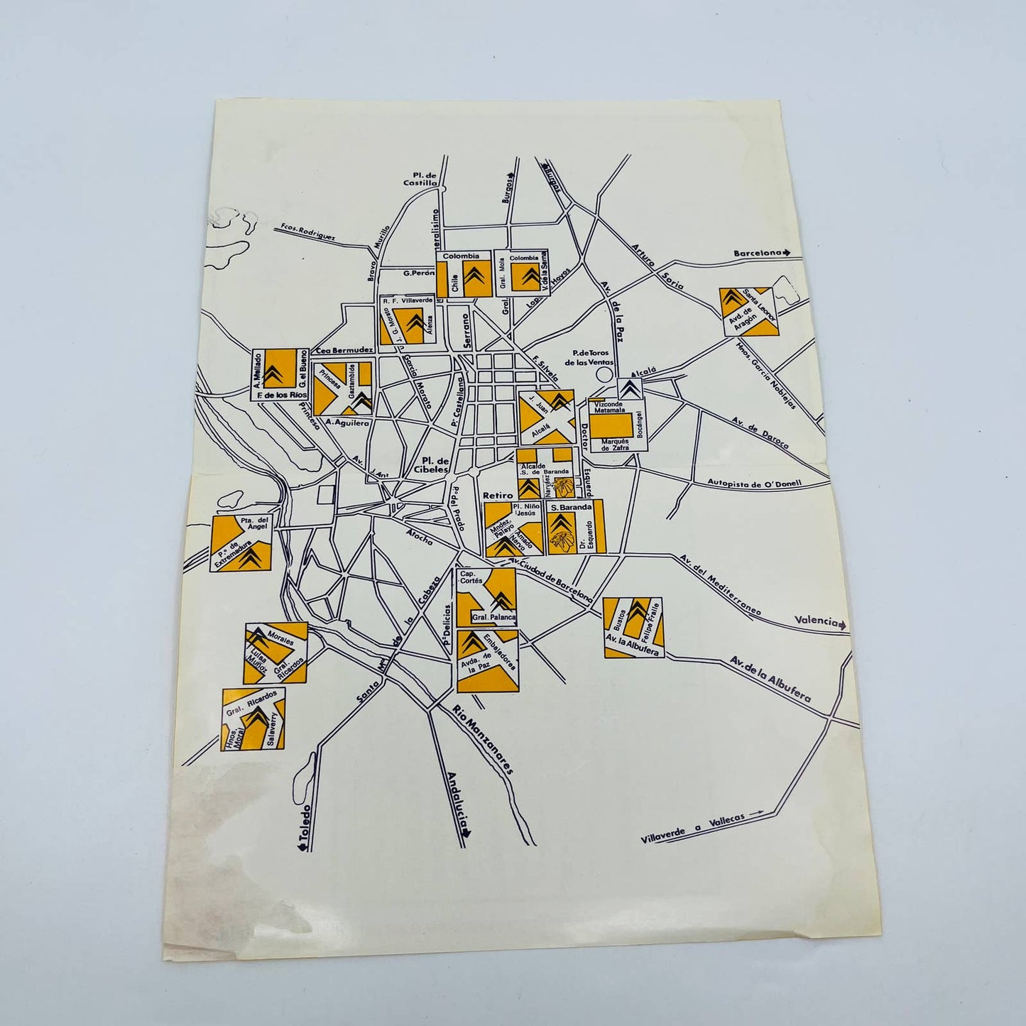 c1978 Citroën Spain Spanish Madrid Brochure/Map of Service/Dealer Locations C1
