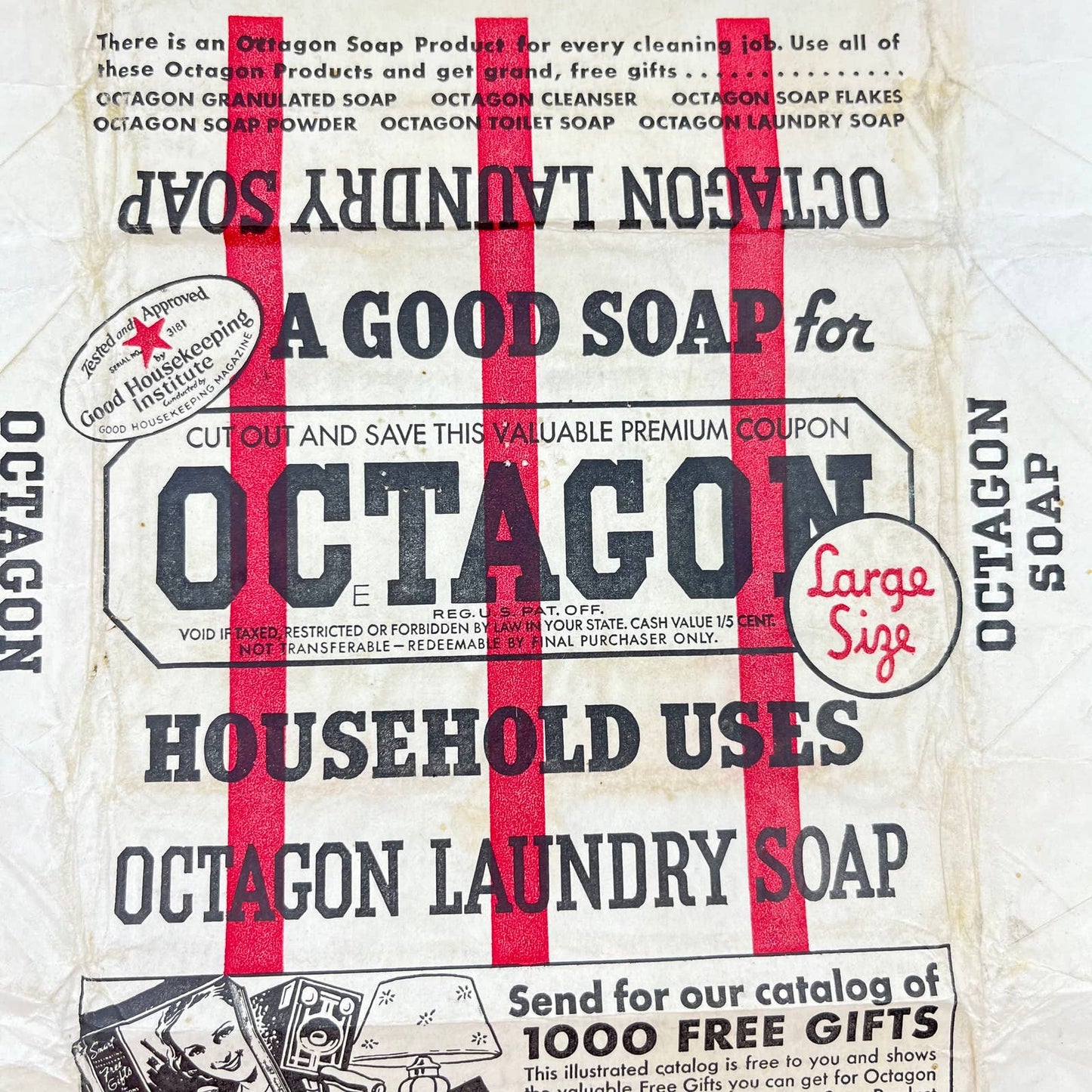 Vintage Octagon Soap Package Colgate-Palmolive-Peet Jersey City NJ D8