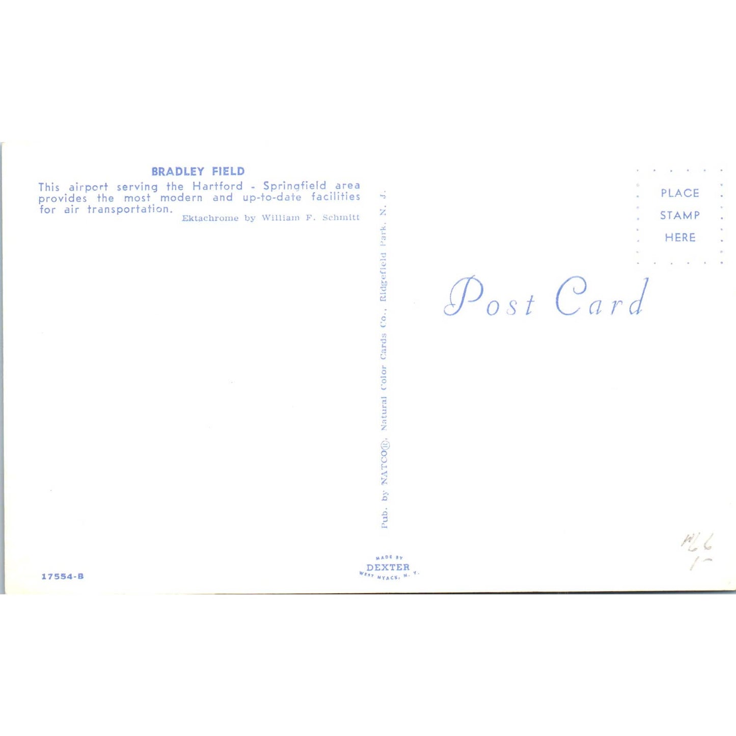 Bradley Field International Airport Windsor Locks CT Original Postcard TK1-P13