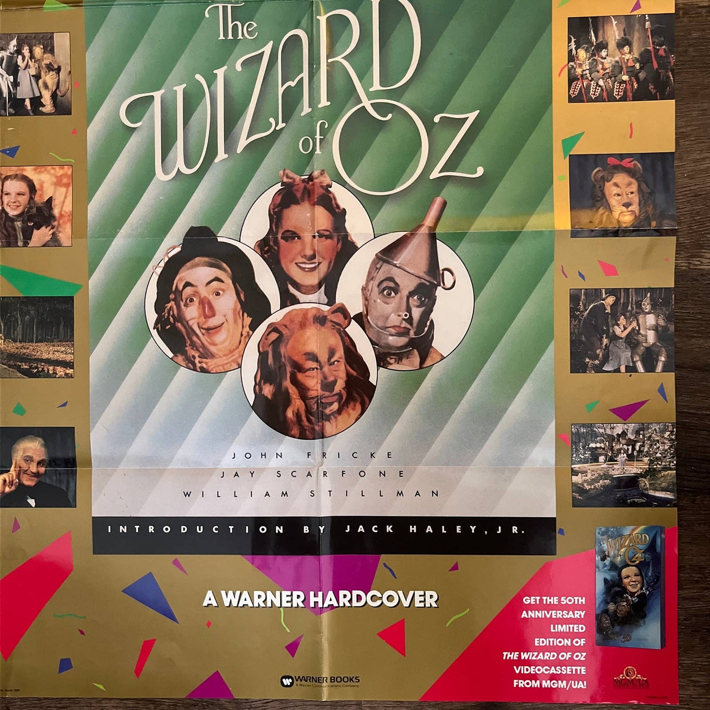 Official 50th Anniversary Pictorial History Wizard Of Oz Promo Poster ~21x28 FL5