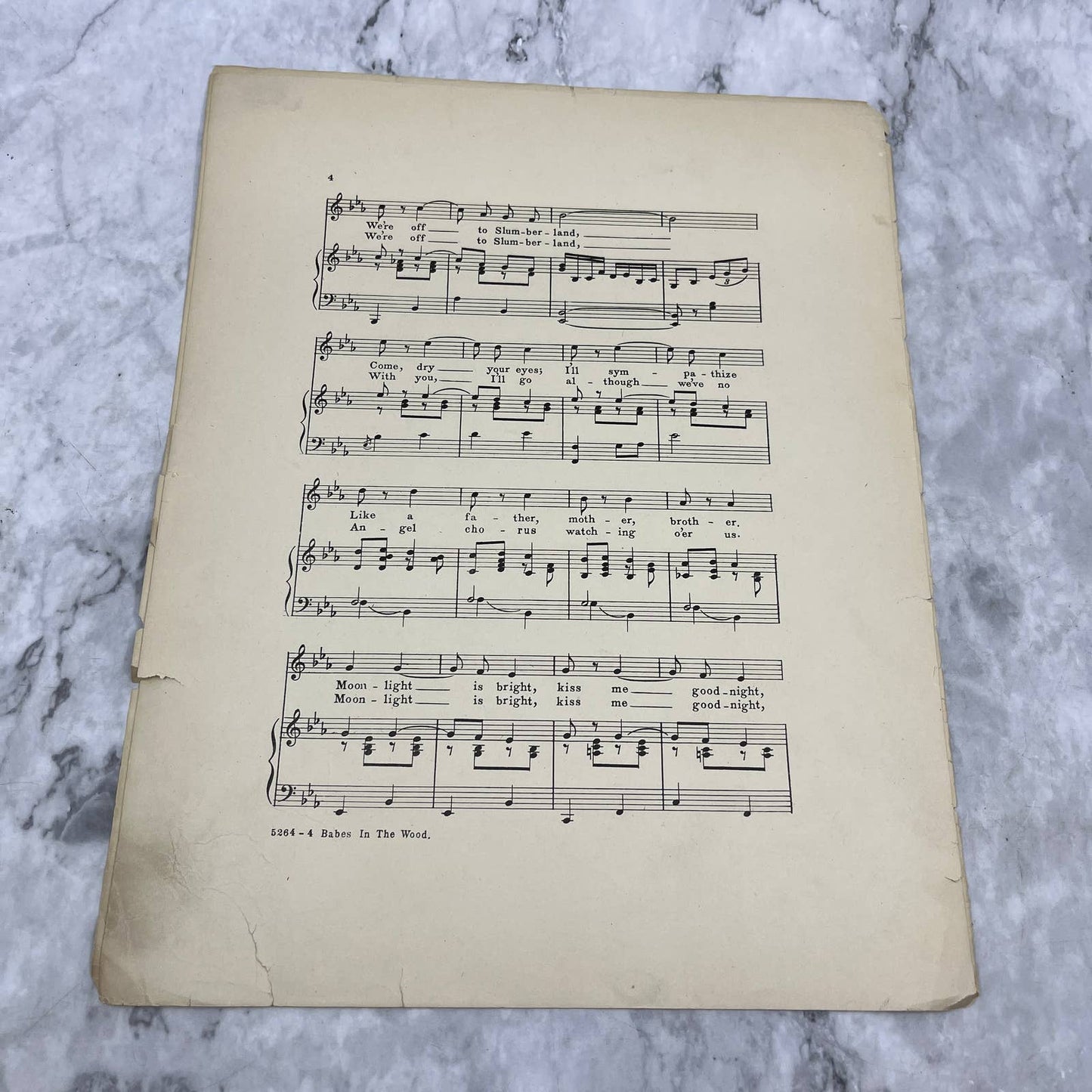 Babes in the Wood Very Good Eddie Jerome Kern 1915 Sheet Music TK2-SM3