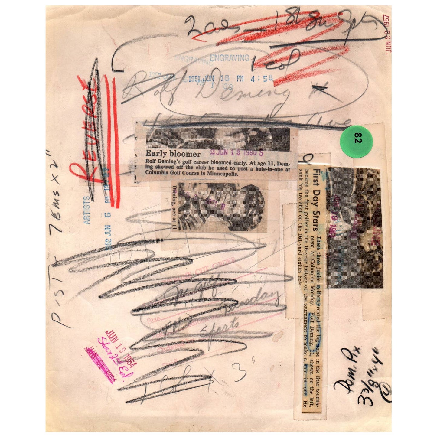 1951 Original Press Photo Golf Rolf Deming Ace at Columbia Minneapolis 8x10" AD2