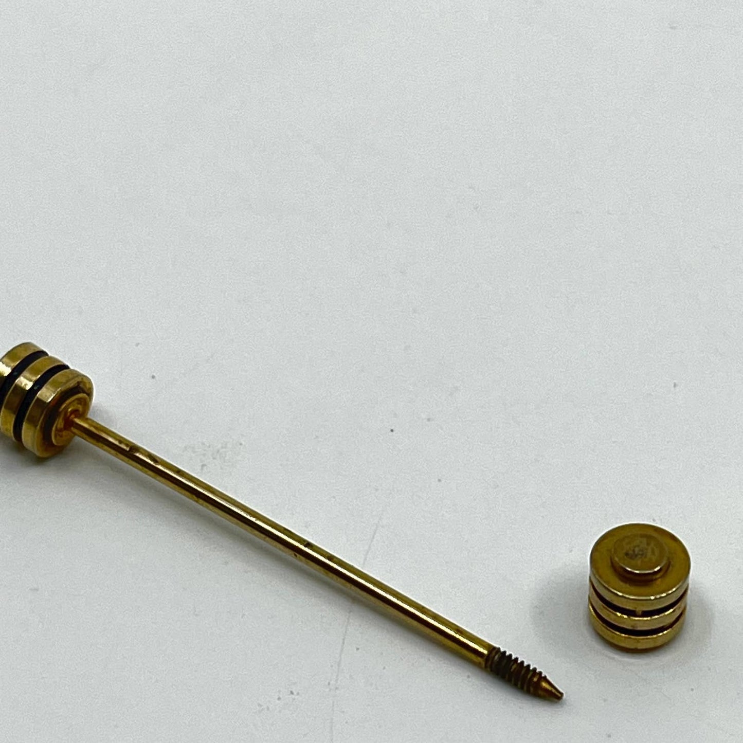 Vintage Art Deco Collar Bar Barbell Design Screw Tips Gold Tone SD4