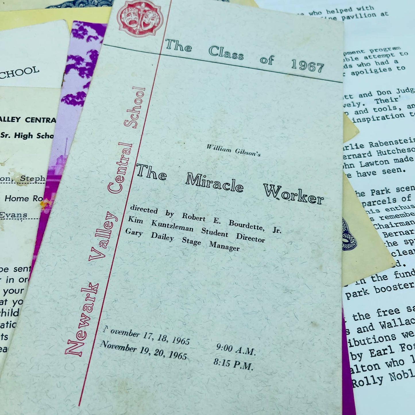 1950s - 60s Huge a lot Newark Valley School System Ephemera Awards Etc. NY TD8