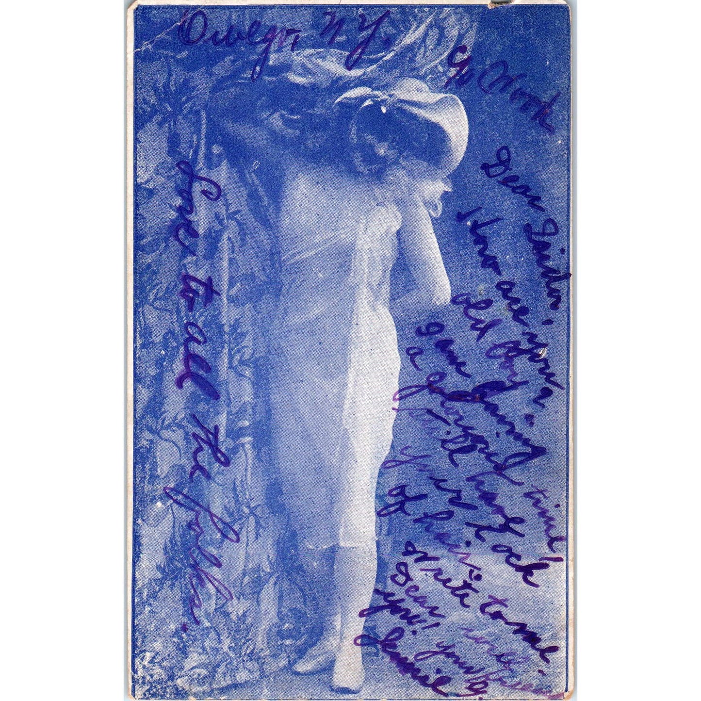 1906 Victorian Pinup Girl - Original Postcard TJ9-P1