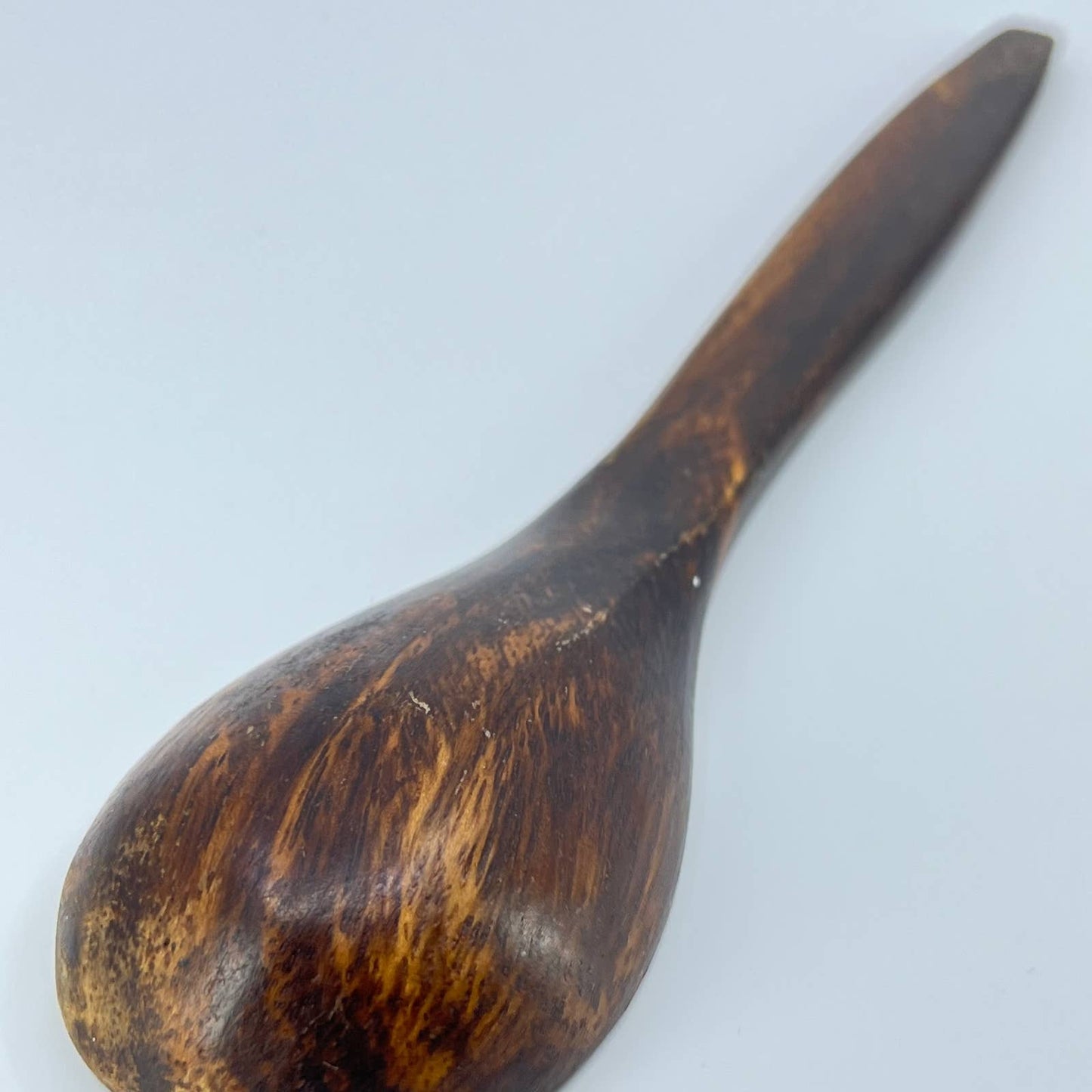 Vintage Handmade Solid Oak Wooden Scoop Spoon 8” SC9