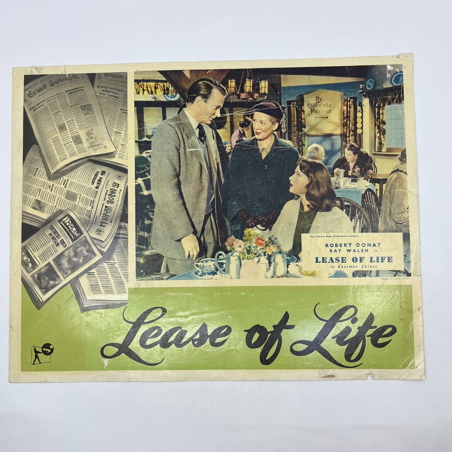 Lease of Life - Robert Donat Kay Walsh Great Britain Lobby Card FL4