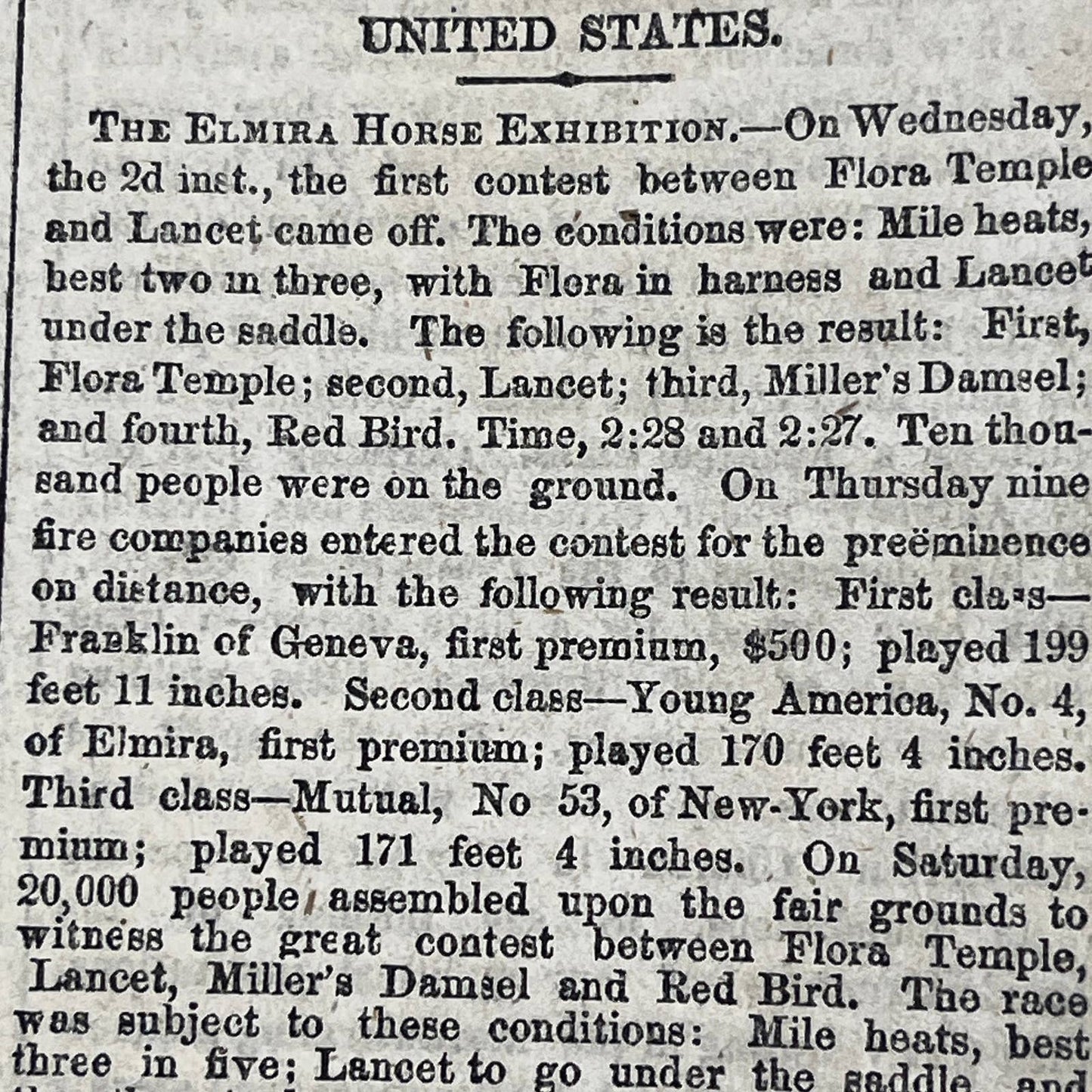 1857 Sep 12 Original New York Tribune - Texas & Native American Relations FL4
