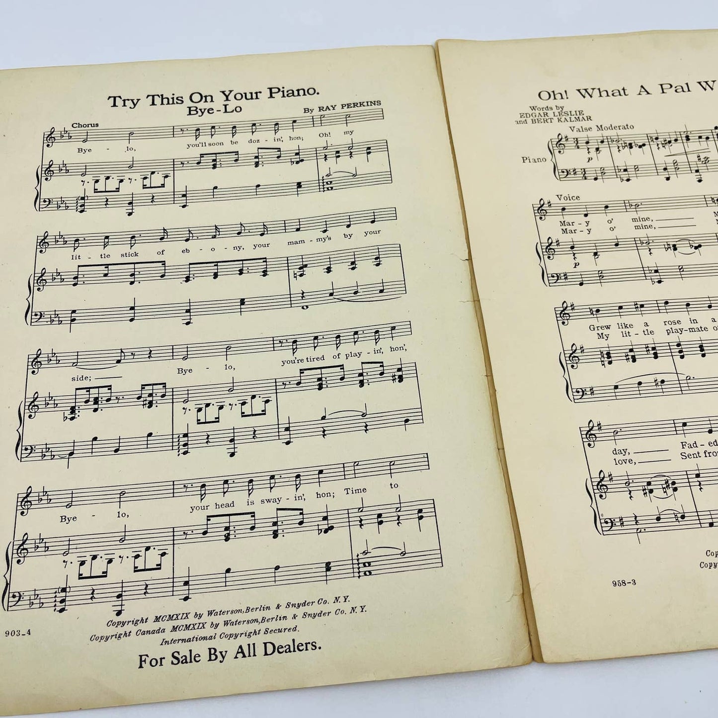 1919 Sheet Music Oh! What a Pal Was Mary Pete Wendling M1