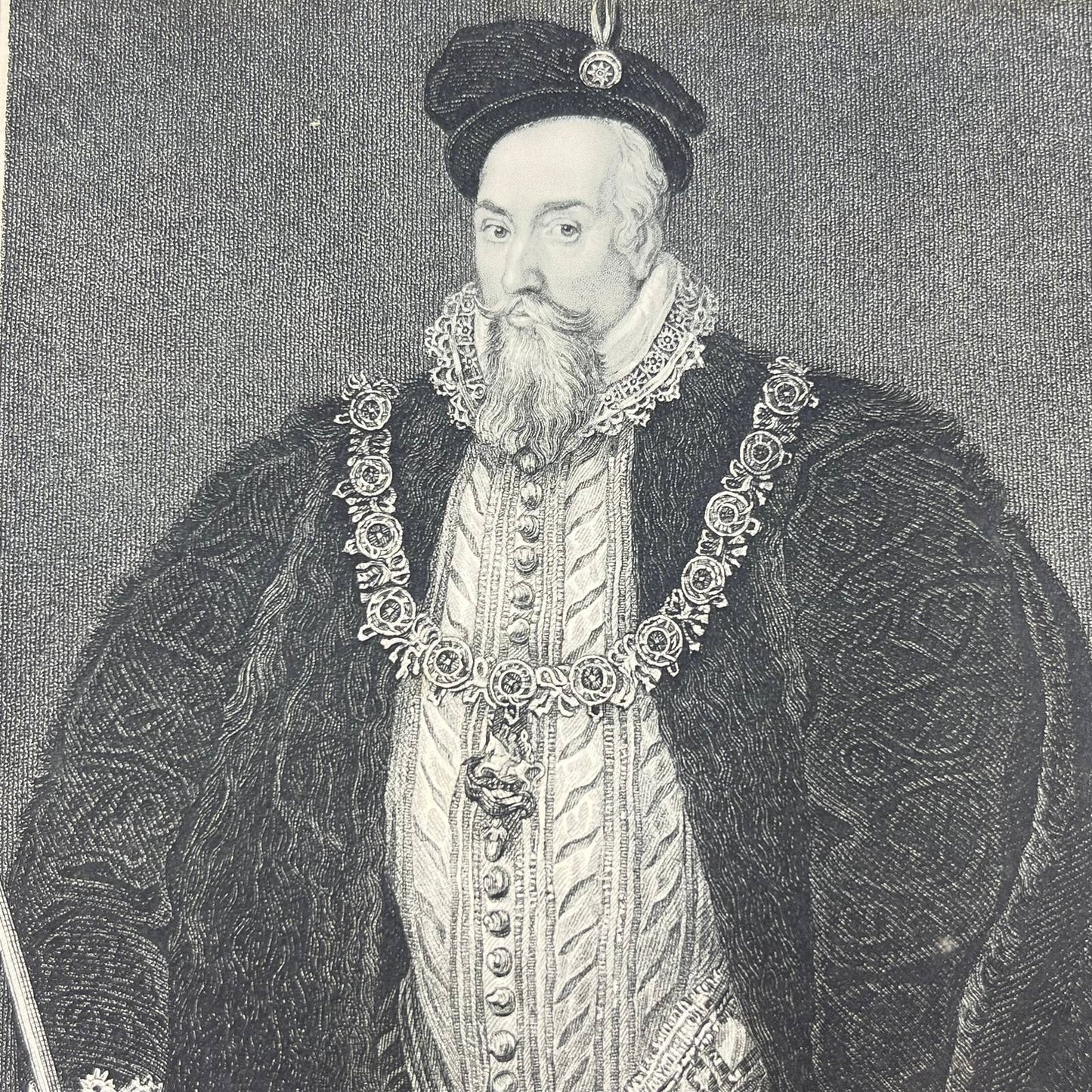1836 Engraving Art Print Robert Dudley Earl of Leicester 1588 AB3