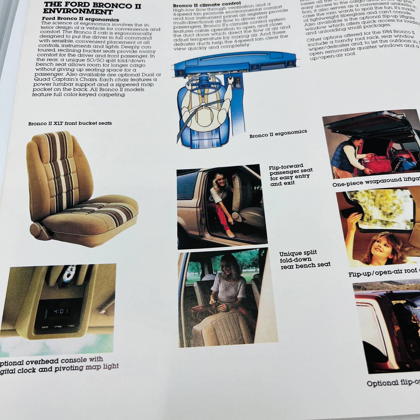 1984 Ford Bronco II Dealer Sales Brochure Full Color Pictures Catalog BA3