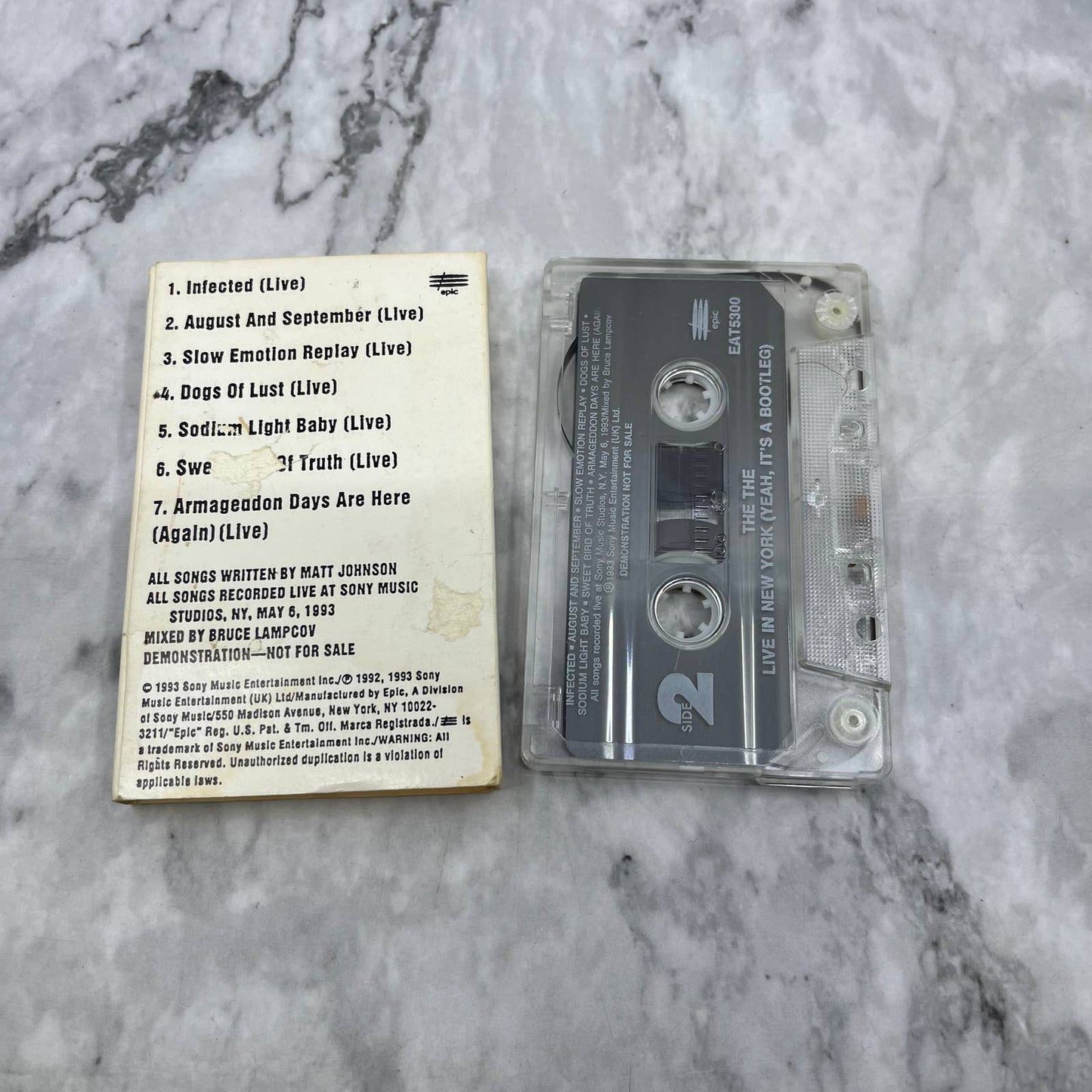 The The – Live In New York - (Yeah, It's A Bootleg) Cassette Tape TD8-68