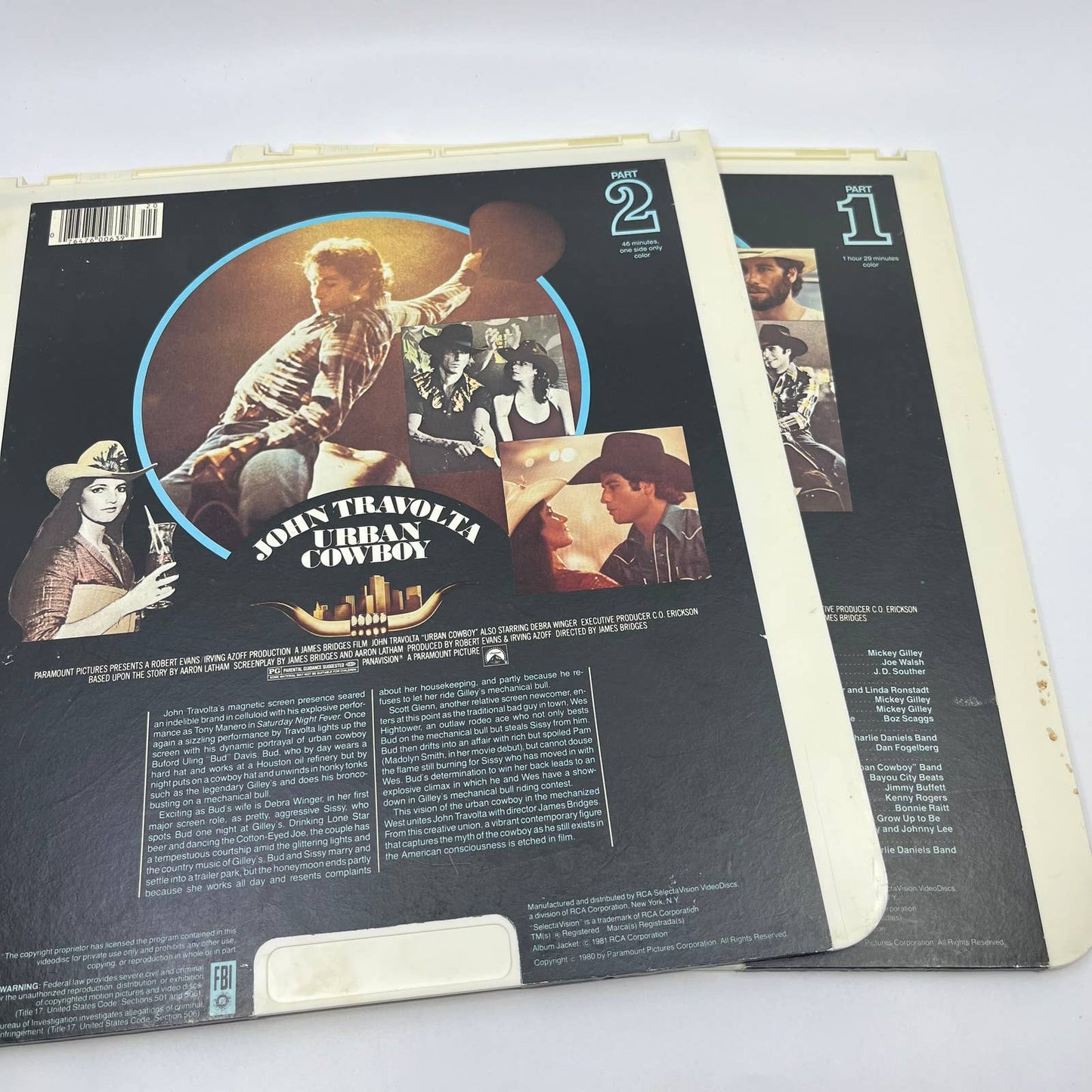 Urban Cowboy Travolta Part 1 & 2 - RCA Selectavision CED VideoDisc TG4