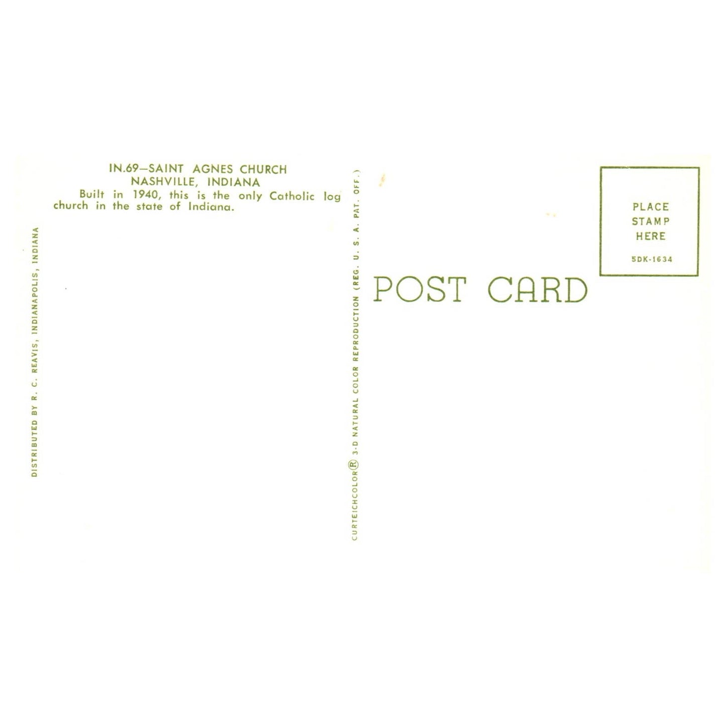 Vintage Postcard - Evangelical Church of St. James Shawano Wisconsin AD9