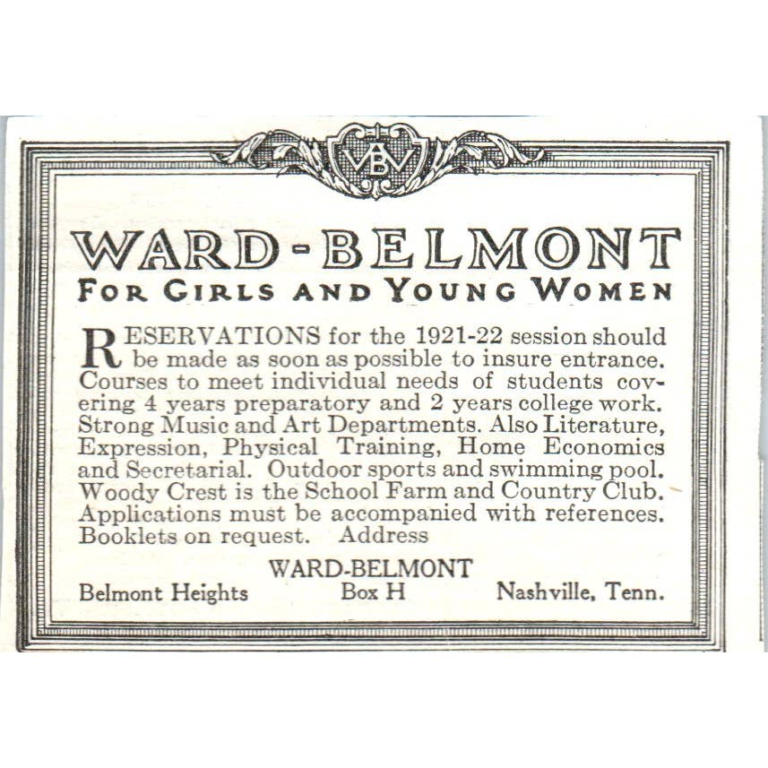 Staunton Military Academy Col. Thos. H. Russell Staunton VA - 1921 Ad TJ7-S7