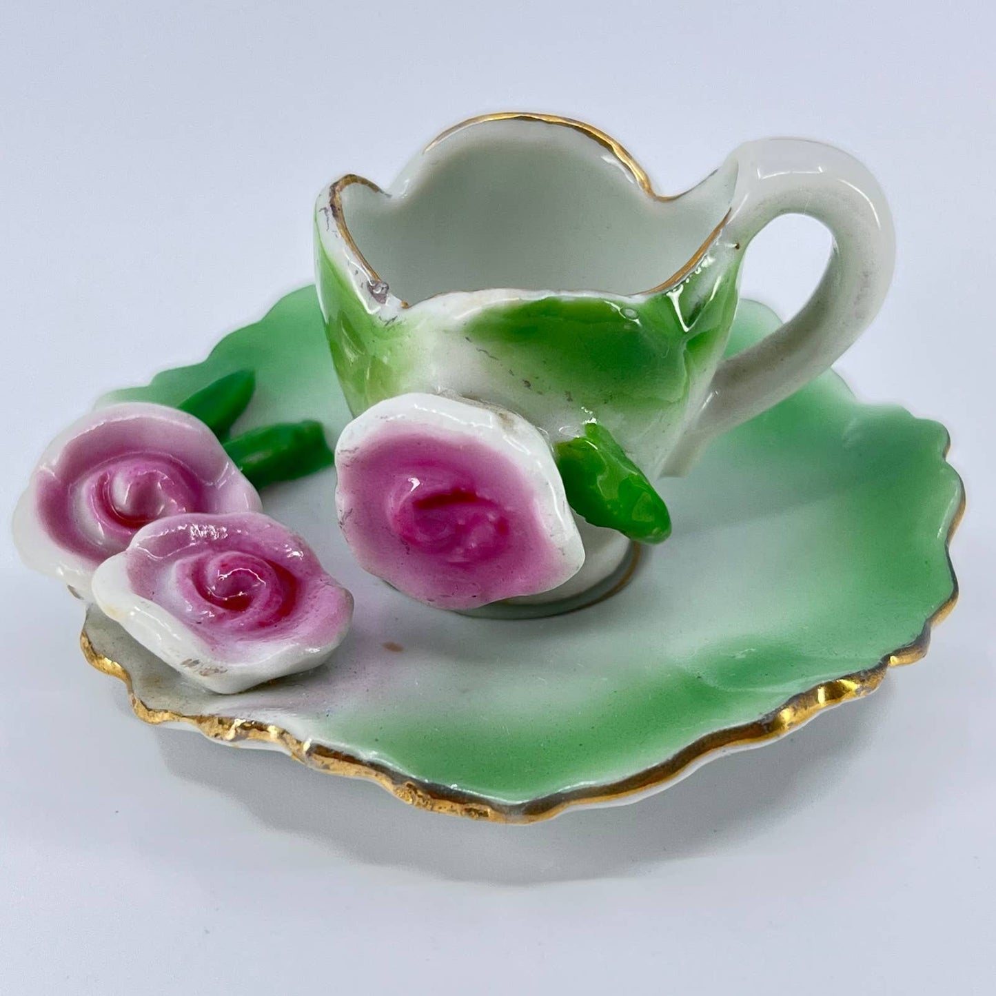 Vintage Porcelain Toy Doll Tea Party Cup and Saucer Set SD1