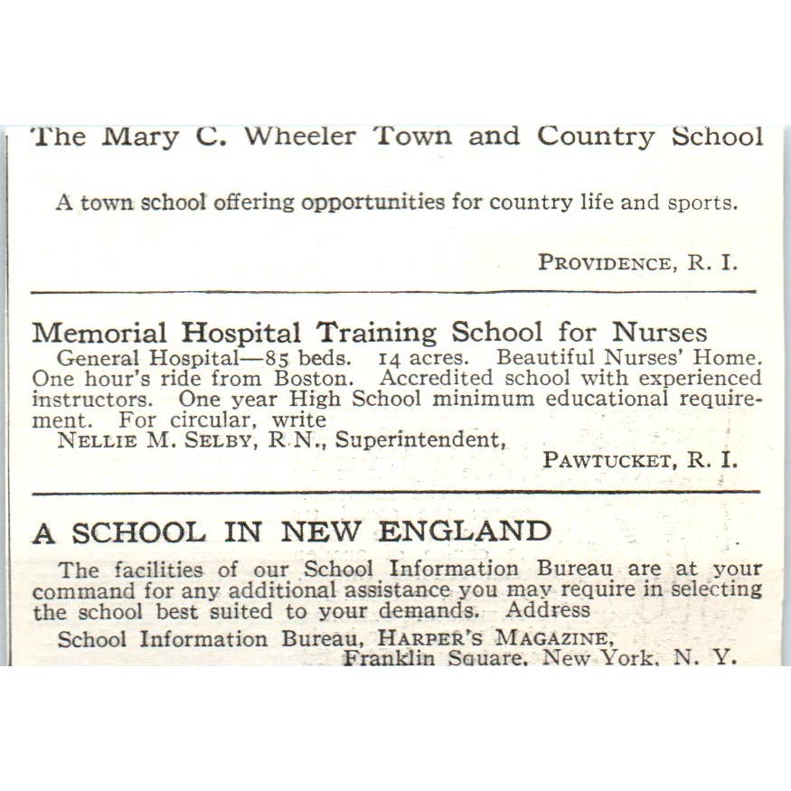 Glen Eden Girls School Frederic Martin Townsend Stamford CT - 1921 Ad TJ7-S7
