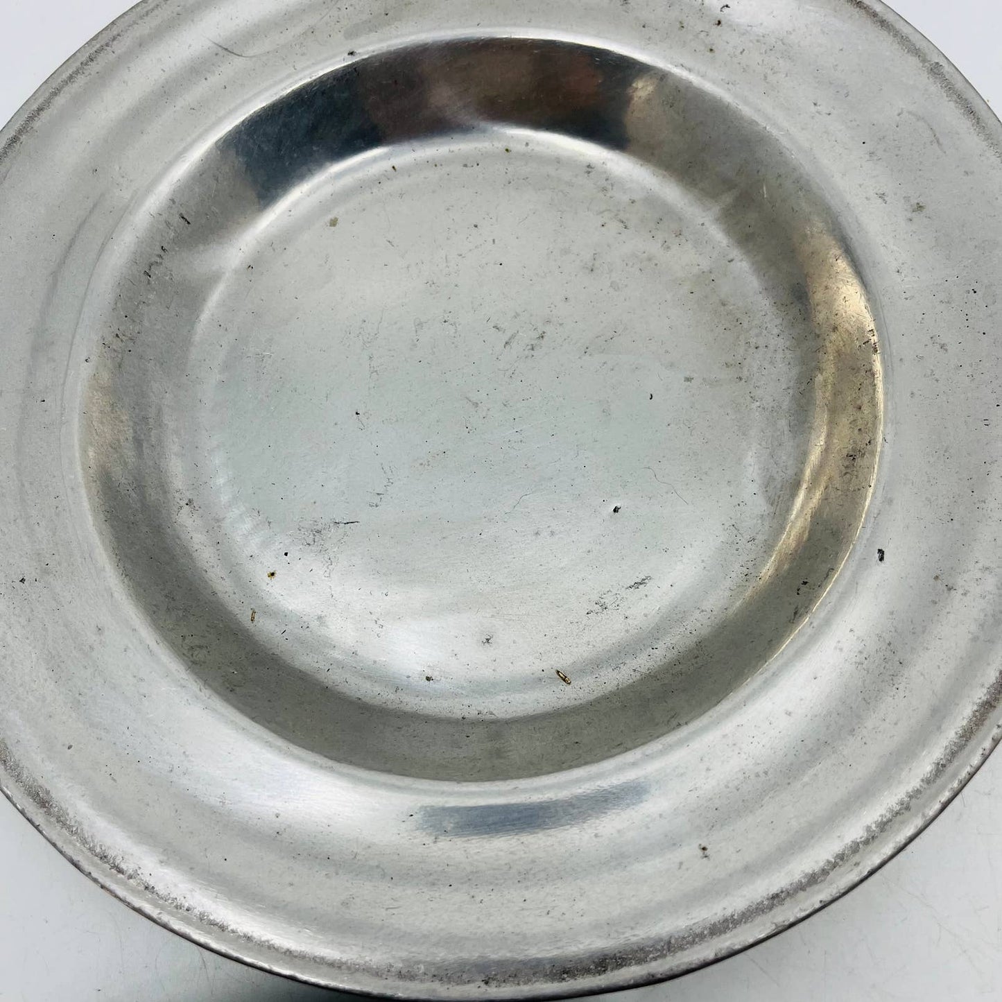 Set 4 York Metalcrafters Colonial Pewter Shallow Soup Salad Bowl Plates 9” TC9
