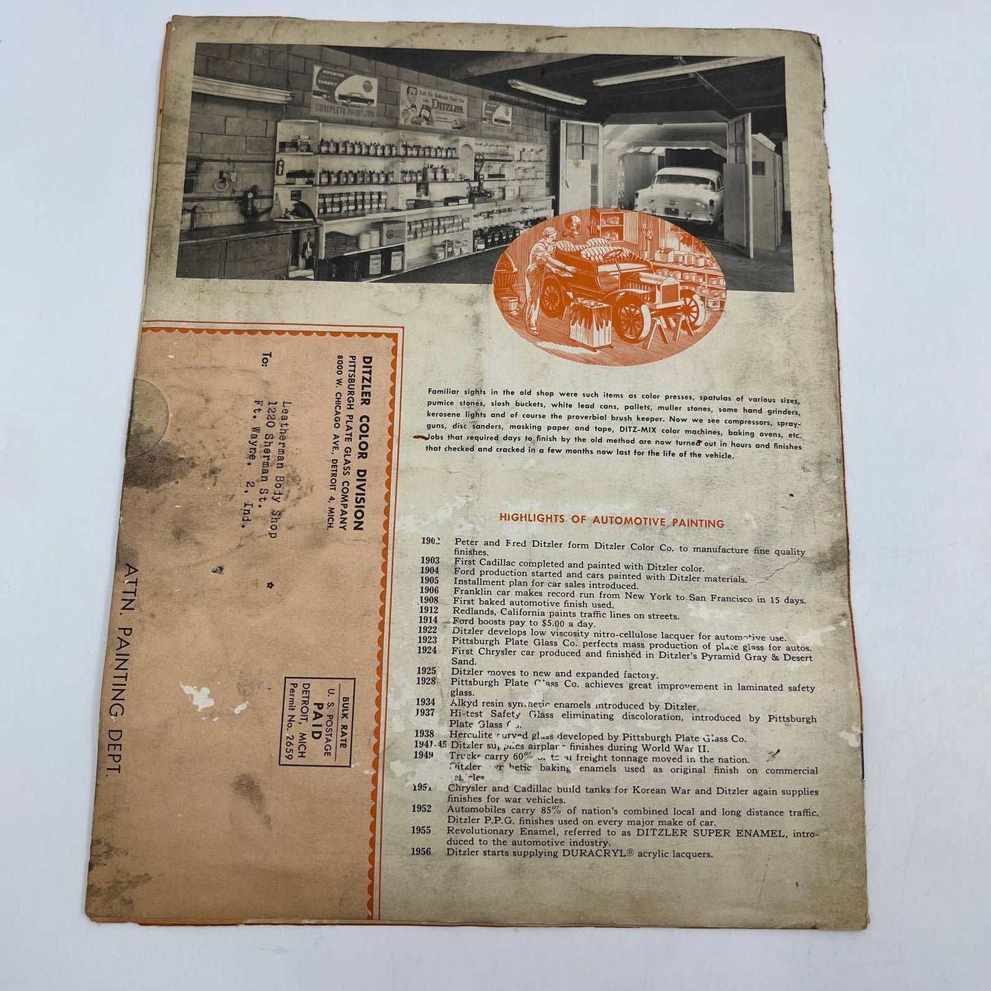 1962 Repaint Reporter Ditzler Color Division Automotive Paint Newsletter AC2