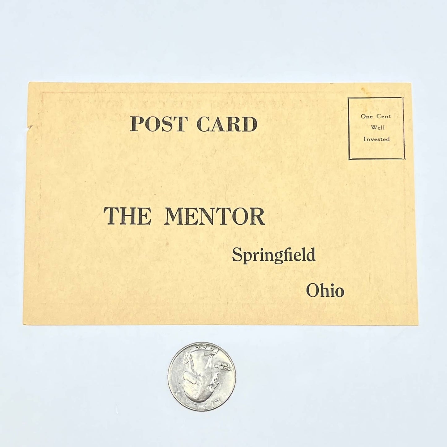 1921 Postcard Subscription Forms The Mentor Magazine Springfield OH AC2