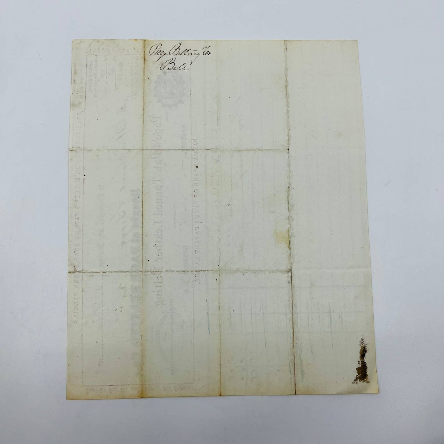 1873 Page’s Pat. Tanned Leather Belting Boston Mass. Letterhead Billhead AA5